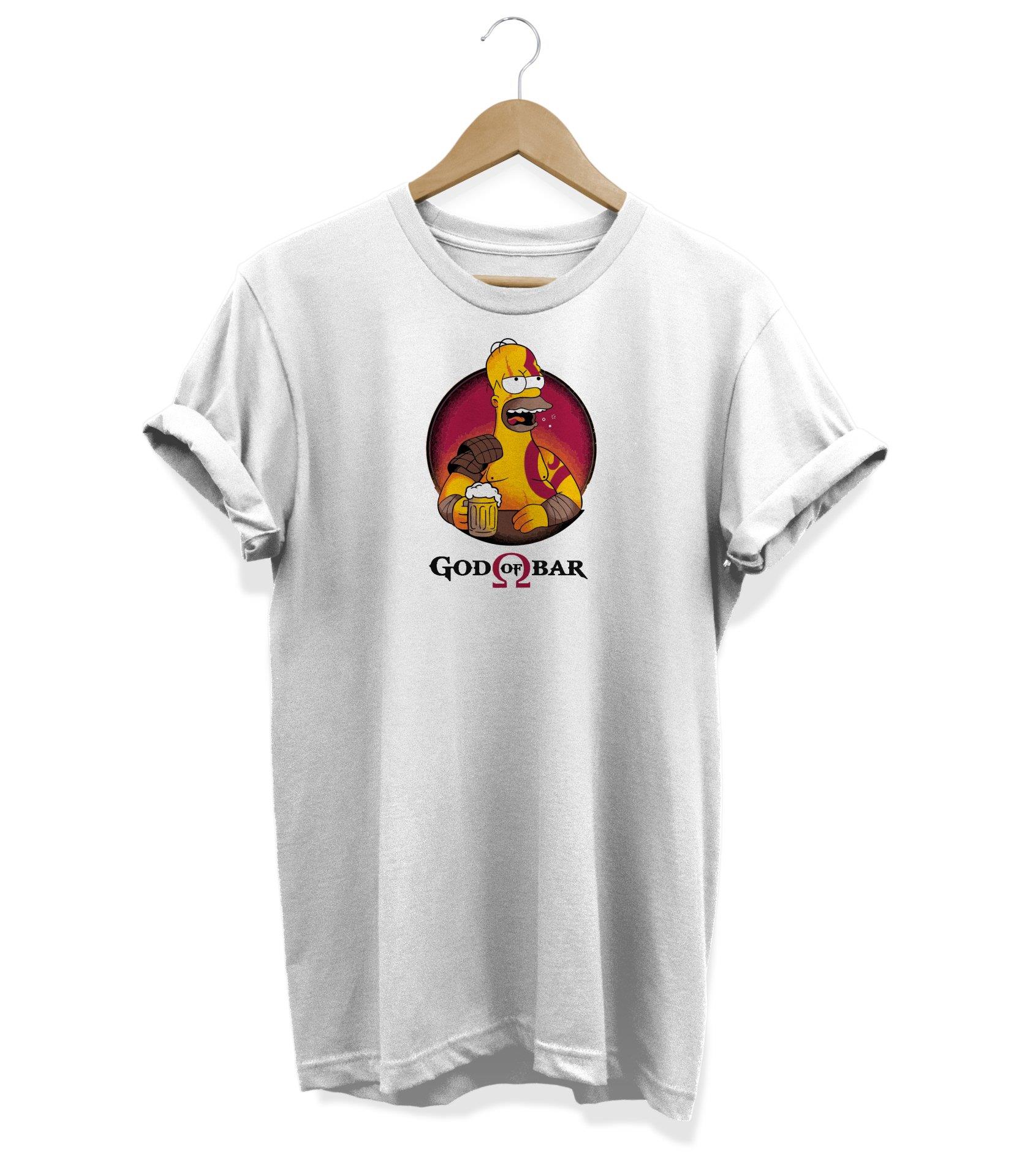 Widi God Of Bar Baskılı T-Shirt Beyaz