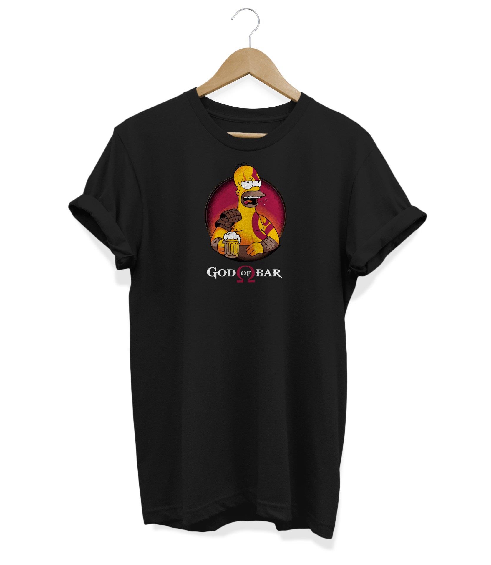 Widi God Of Bar Baskılı T-Shirt Siyah