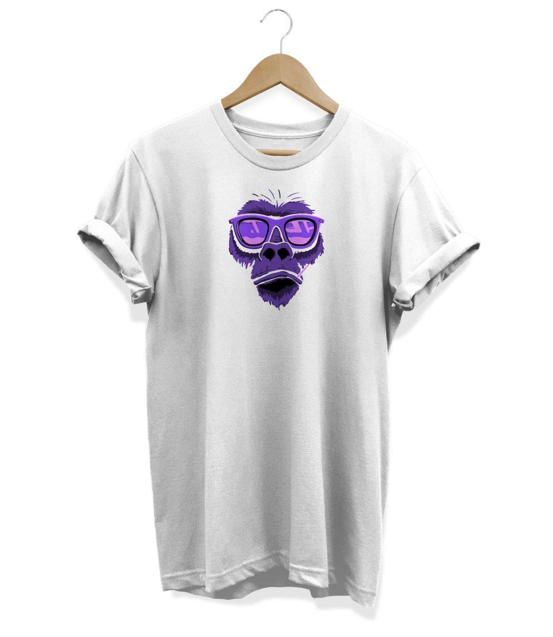 Widi Goril Baskılı T-Shirt Beyaz