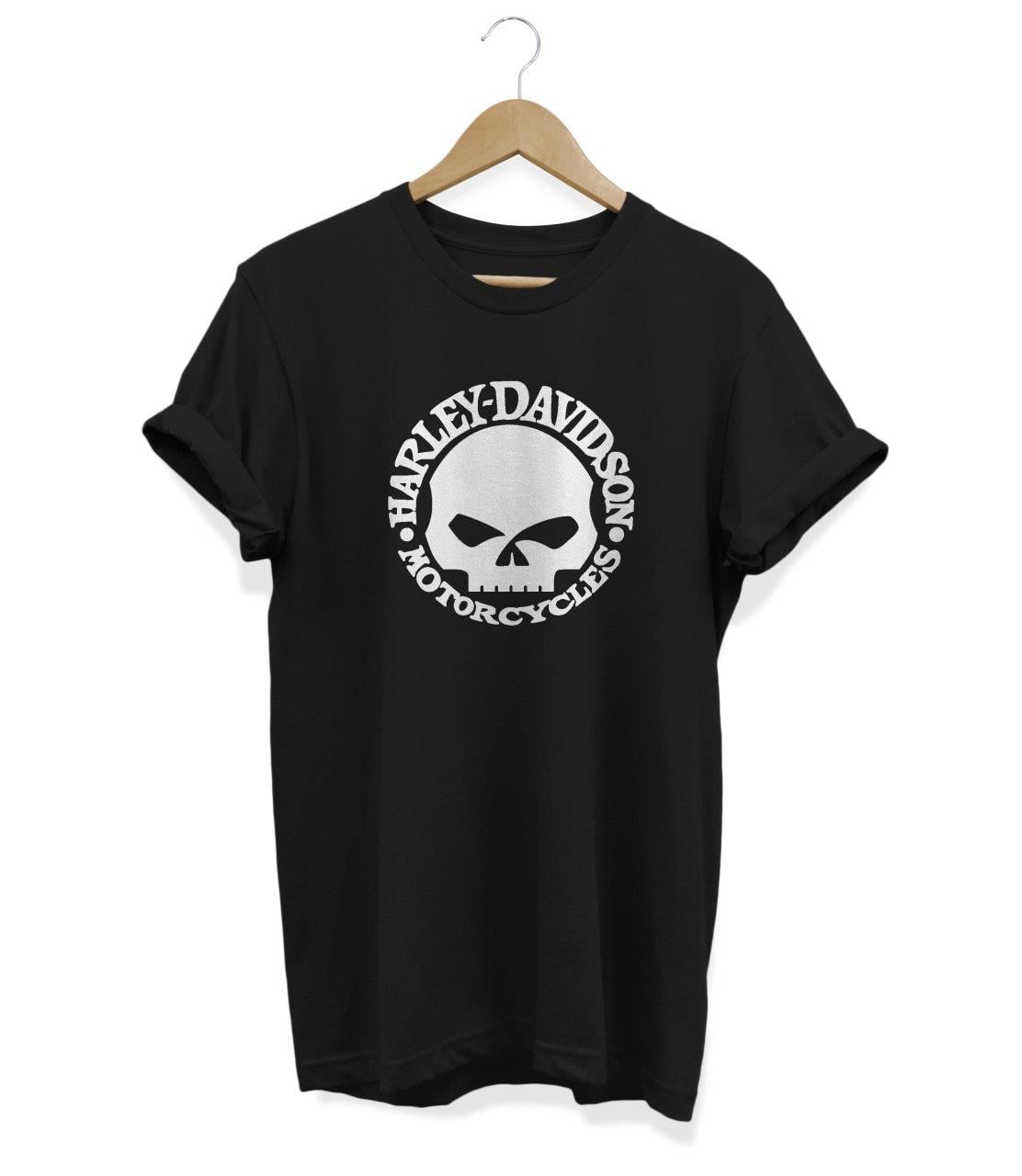 Widi Harley Davidson Baskılı T-Shirt Siyah