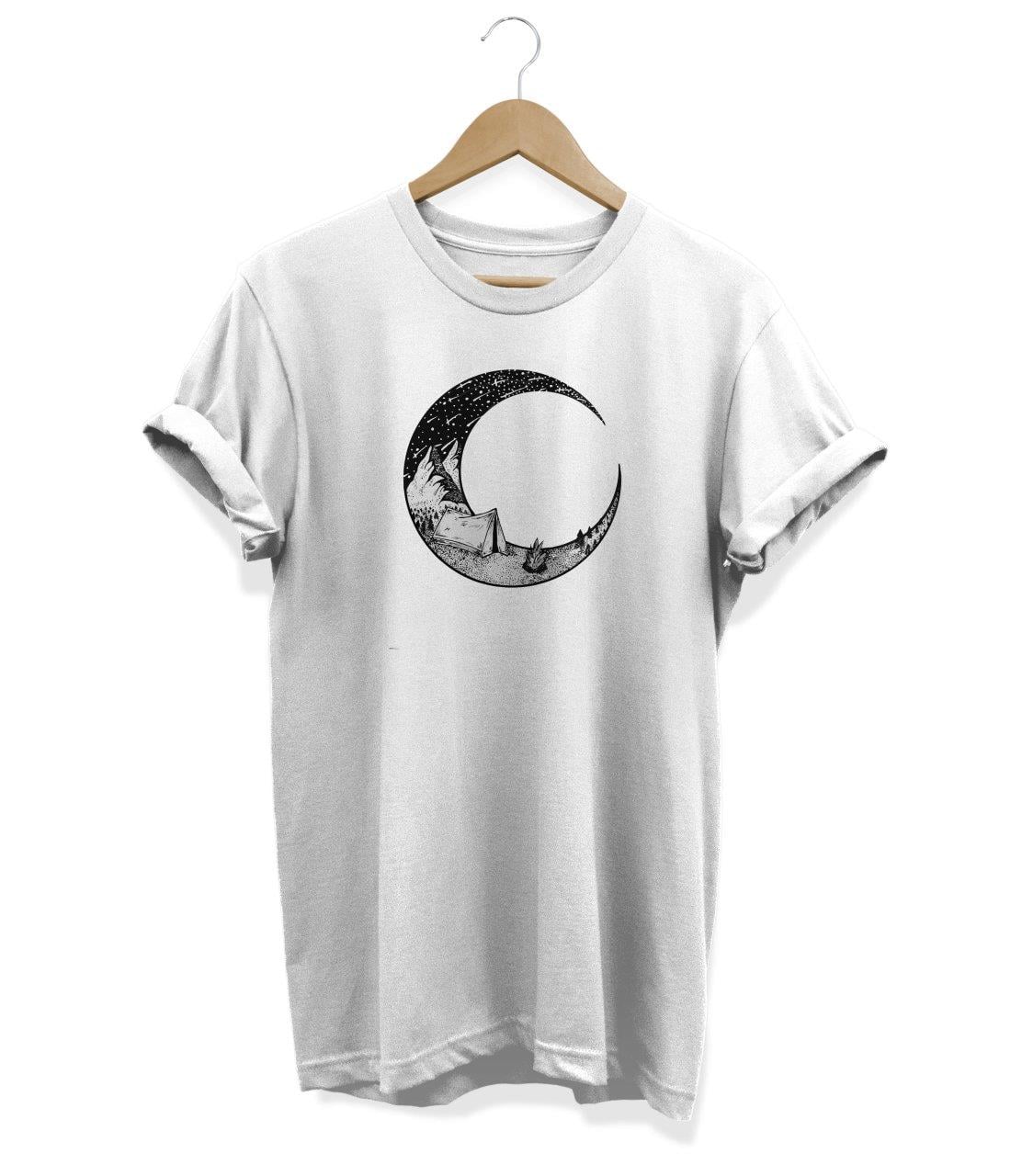 Widi Hilal Baskılı T-Shirt Beyaz