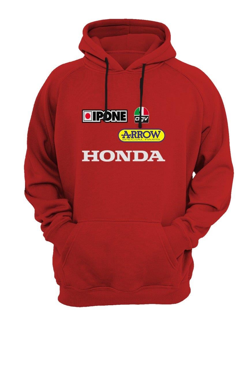 Widi Honda Baskılı Sweatshirt Kırmızı