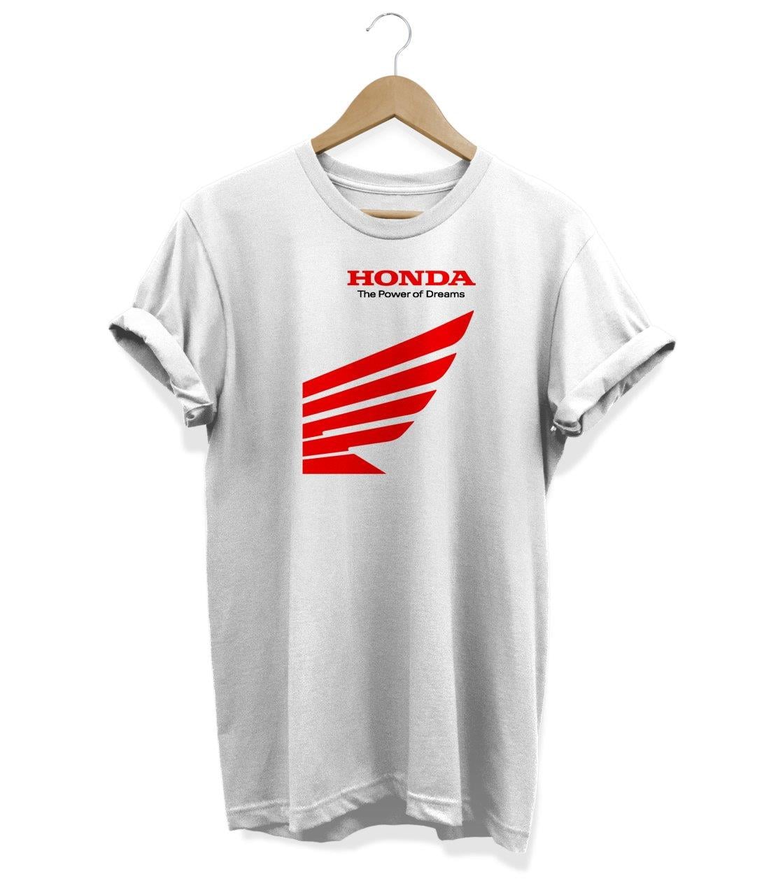 Widi Honda Baskılı T_Shirt Beyaz