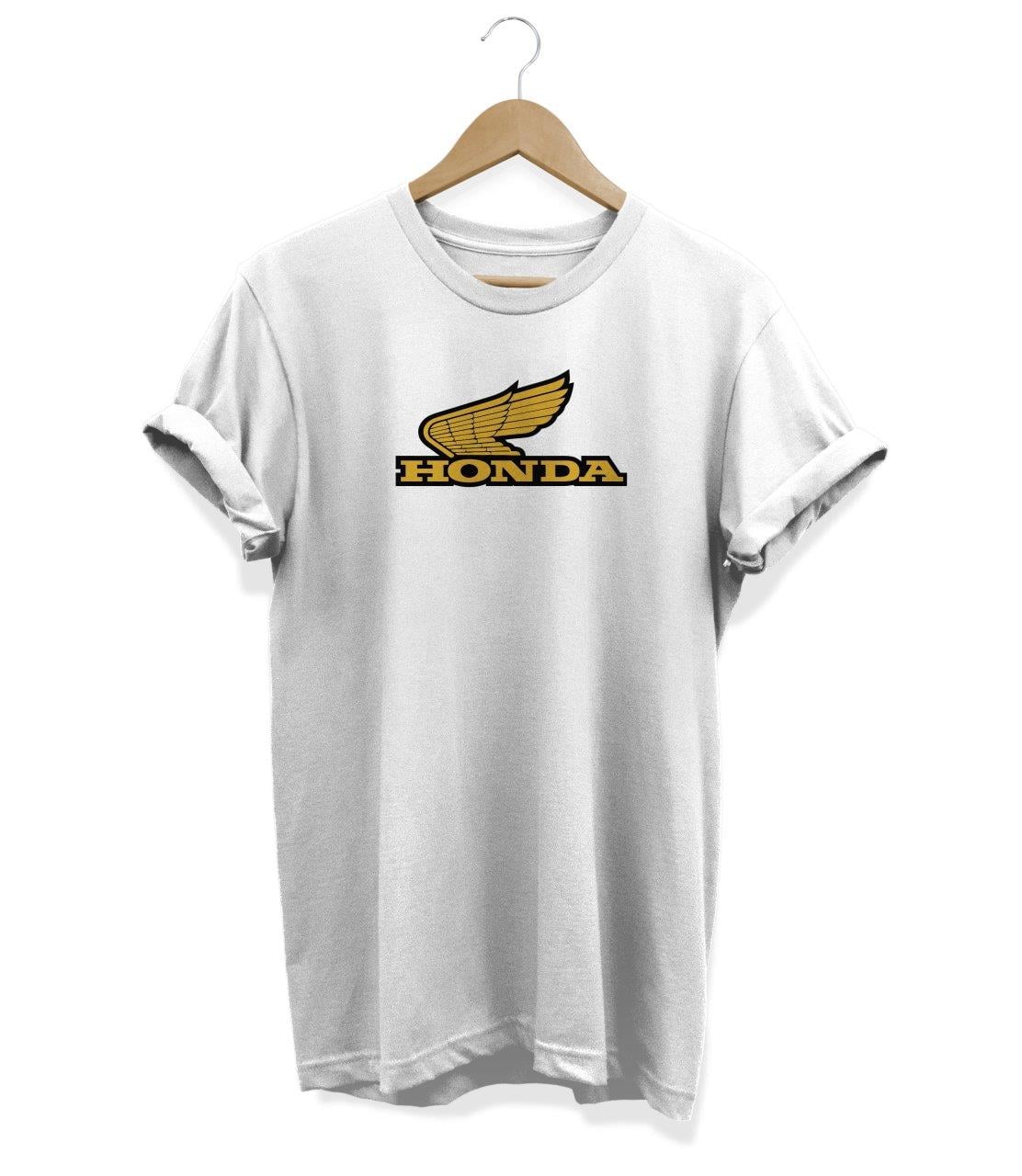 Widi Honda Baskılı T-Shirt Beyaz
