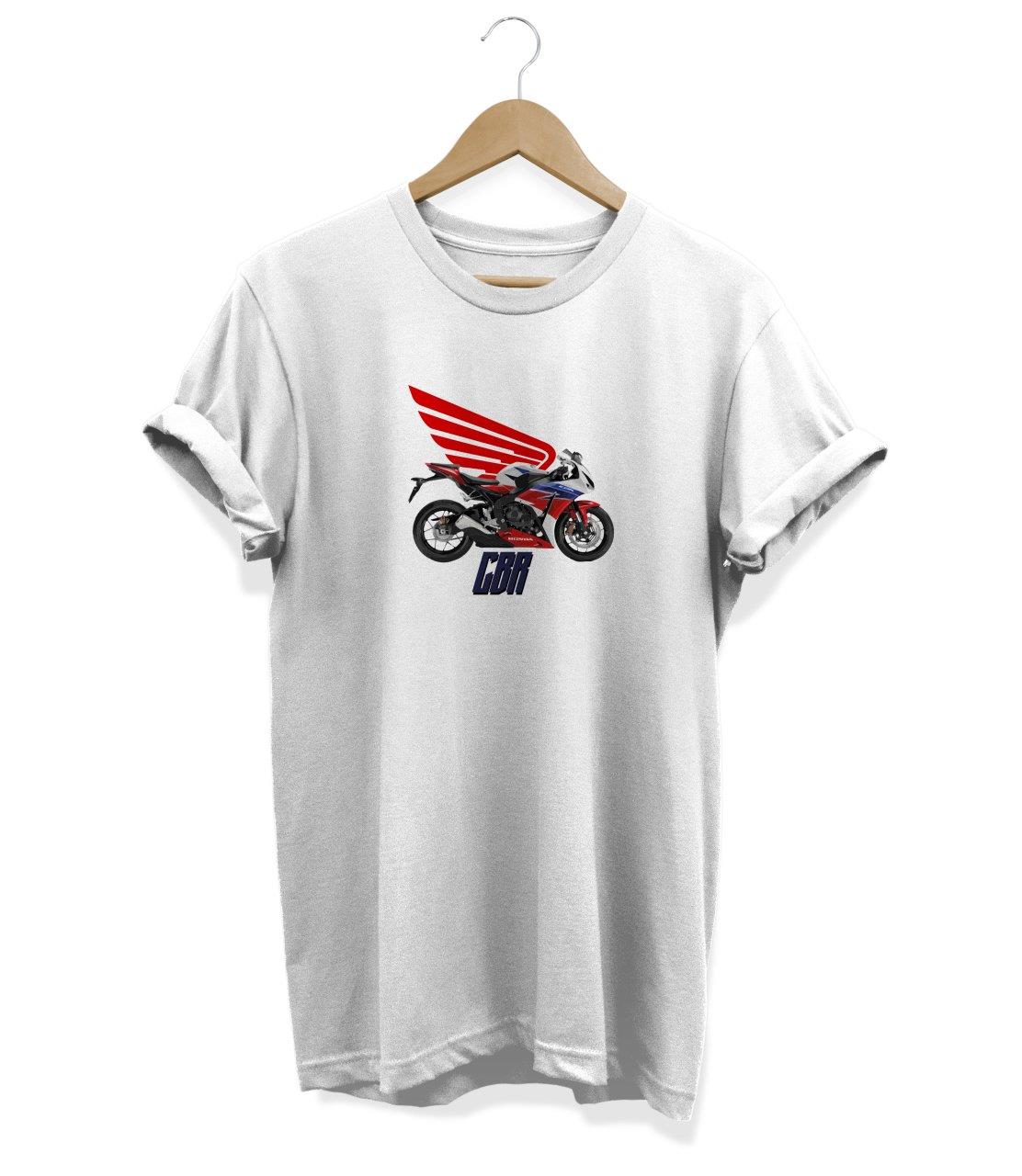 Widi Honda Baskılı T-Shirt Beyaz