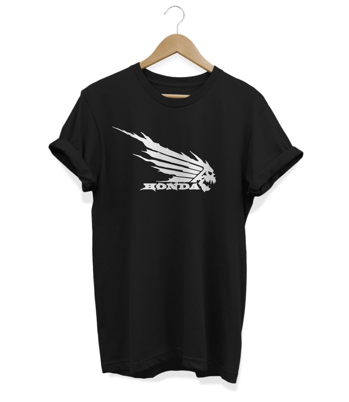 Widi Honda Baskılı T-Shirt Siyah