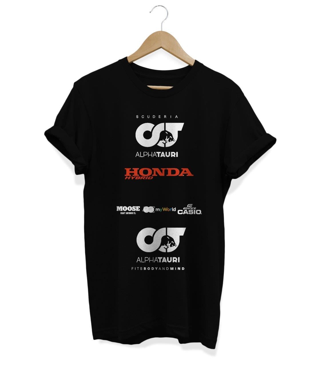 Widi Honda Baskılı T_Shirt Siyah