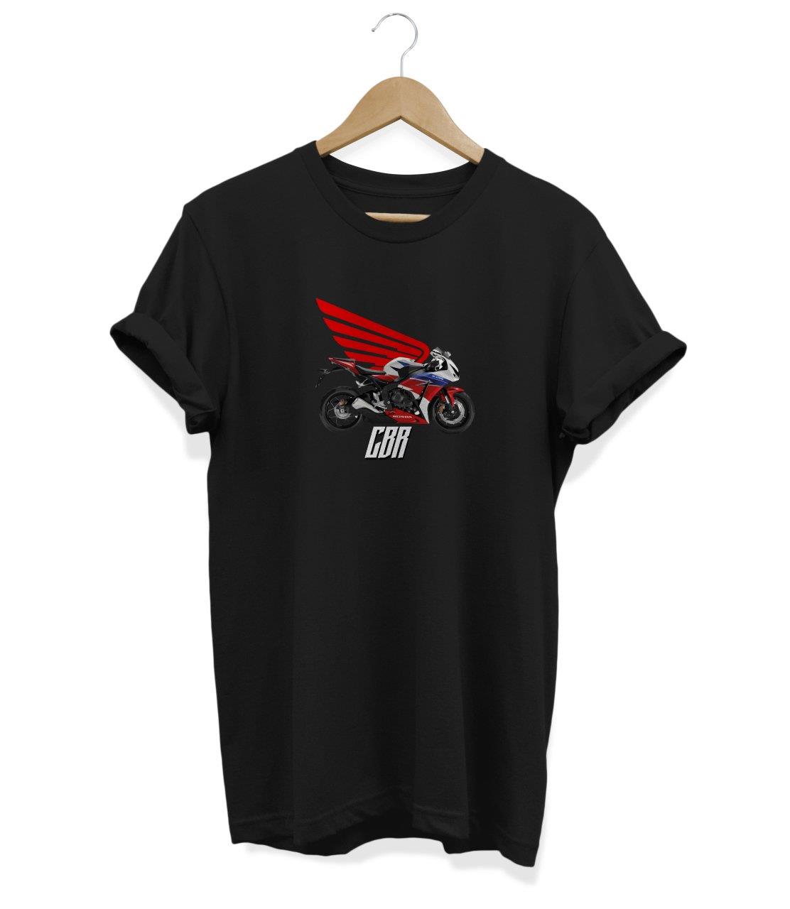 Widi Honda Baskılı T-Shirt Siyah