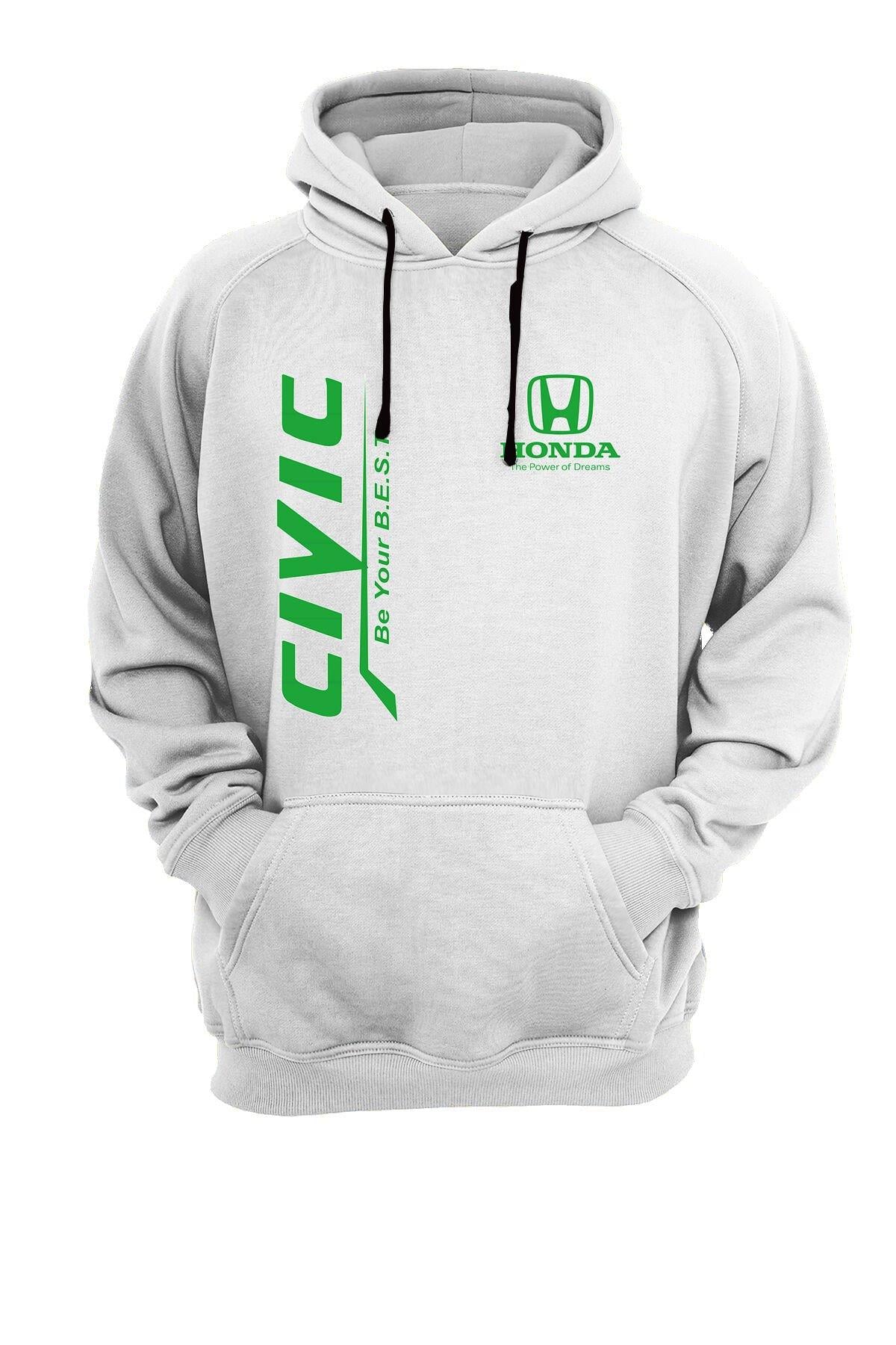 Widi Honda Civic Baskılı Sweatshirt Beyaz