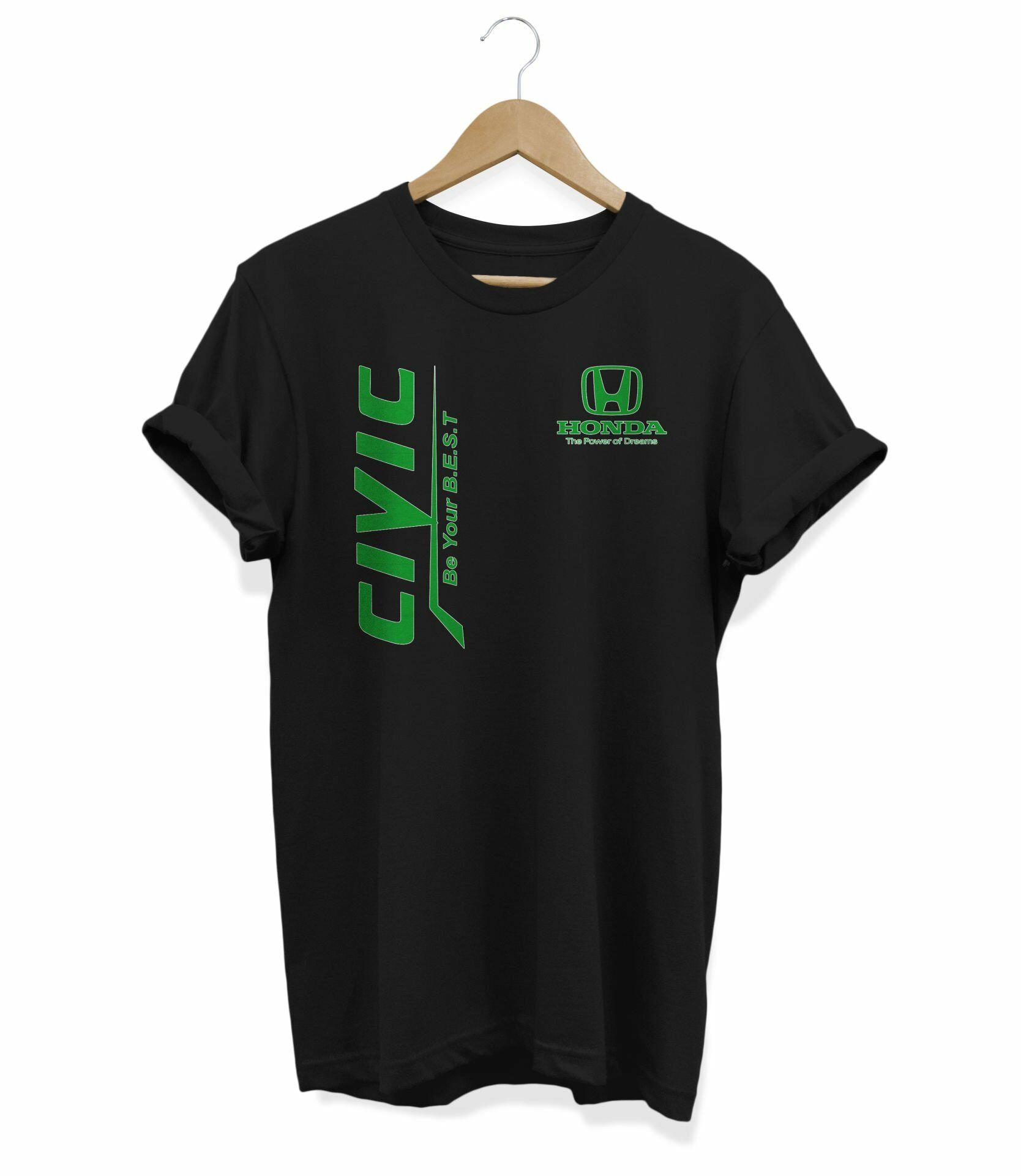 Widi Honda Civic Baskılı T-Shirt Siyah