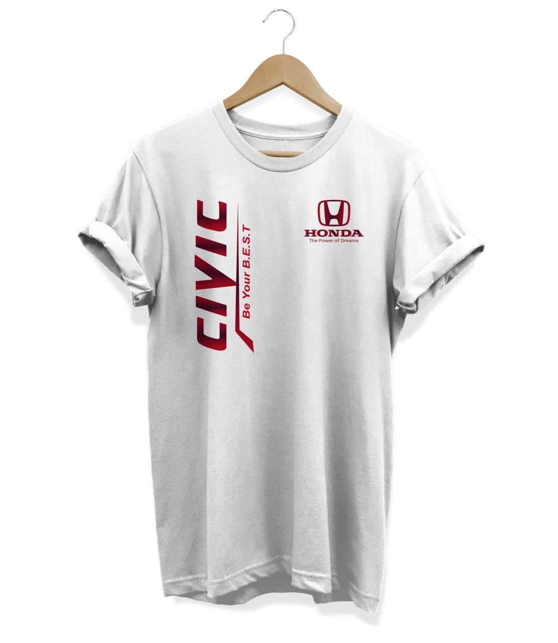 Widi Honda Civic By Your B.E.S.T Baskılı T_Shirt Beyaz