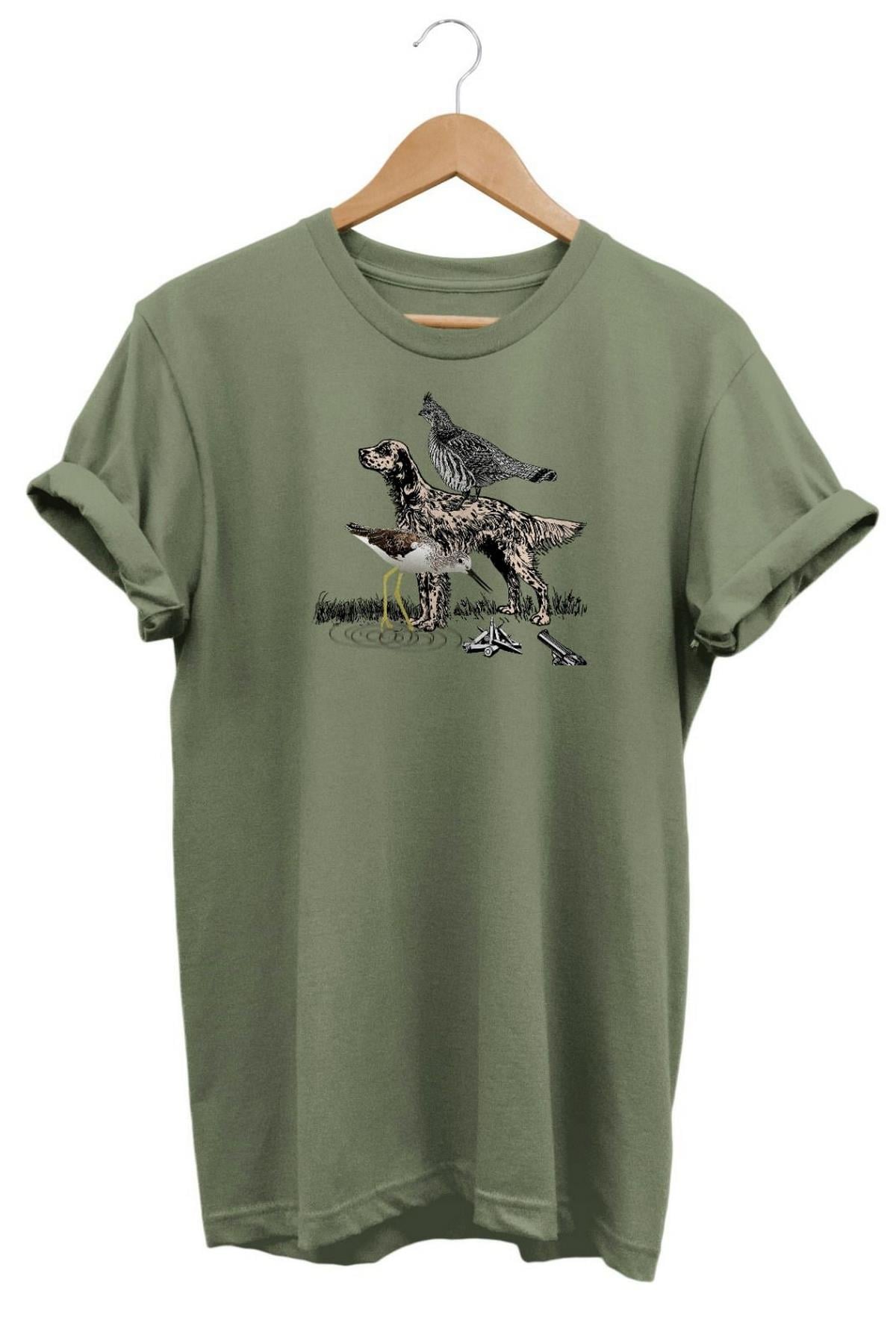 Widi Hunting Baskılı T-Shirt Haki