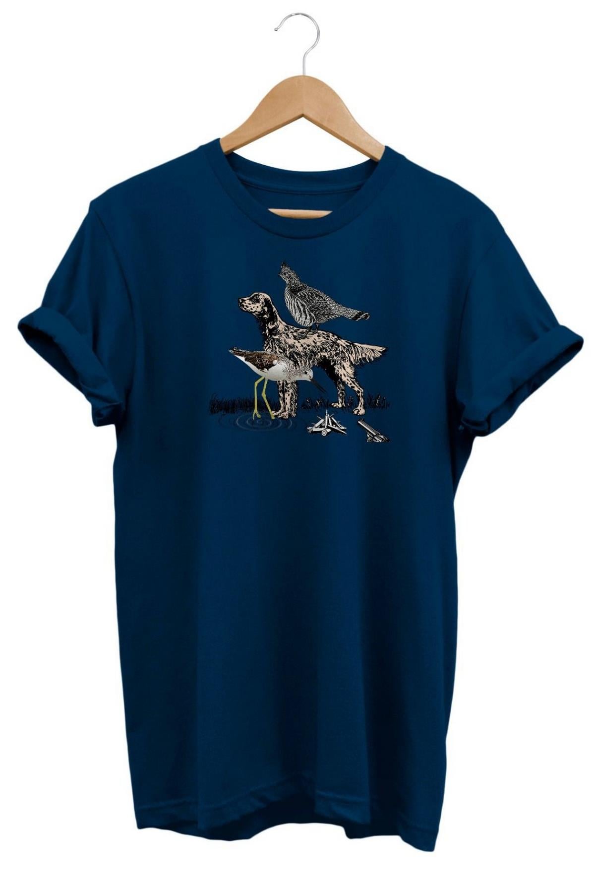 Widi Hunting Baskılı T-Shirt Lacivert