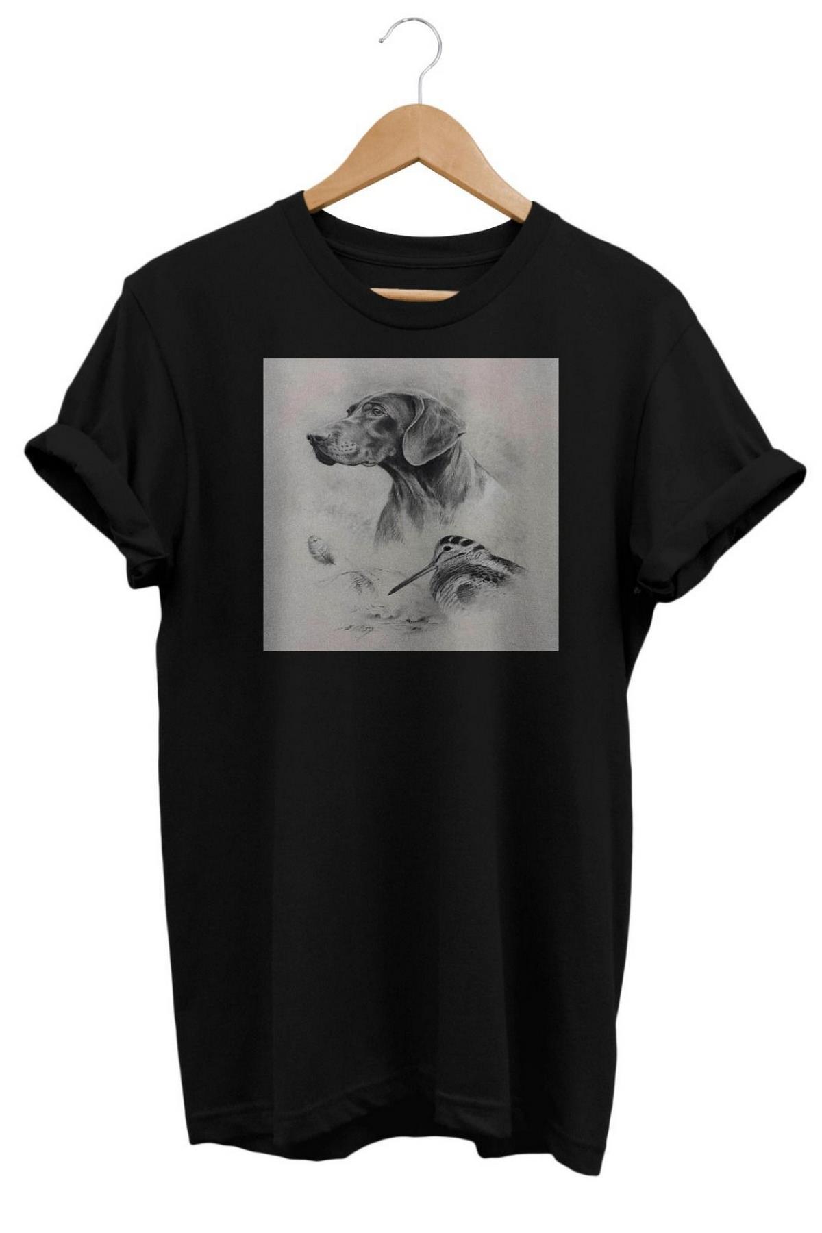 Widi Hunting Baskılı T-Shirt Siyah
