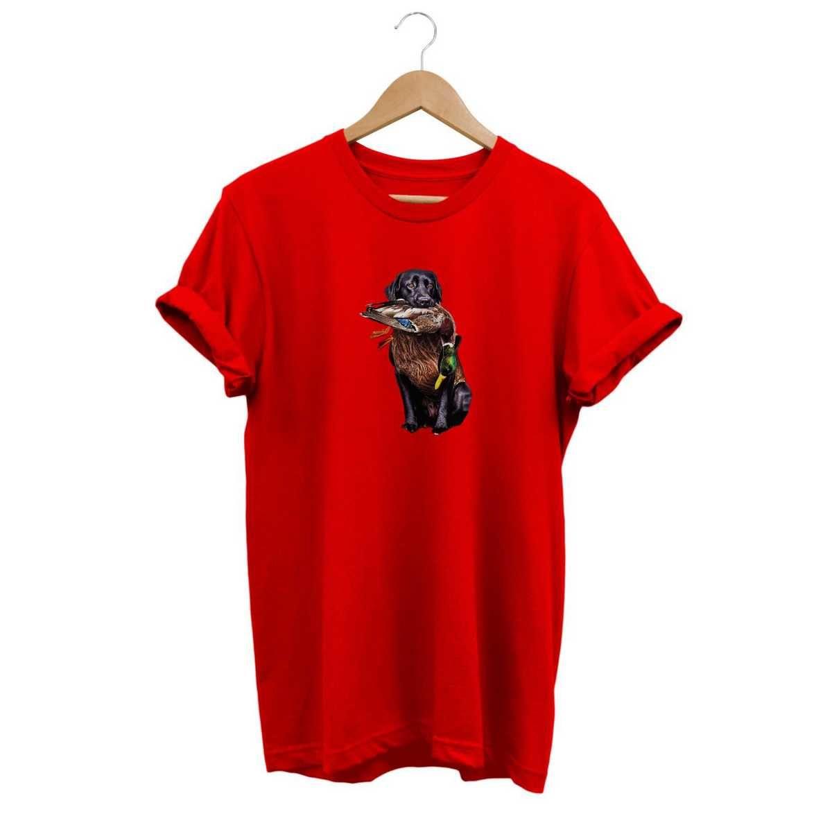 Widi Hunting Dog Baskılı T-Shirt Kırmızı