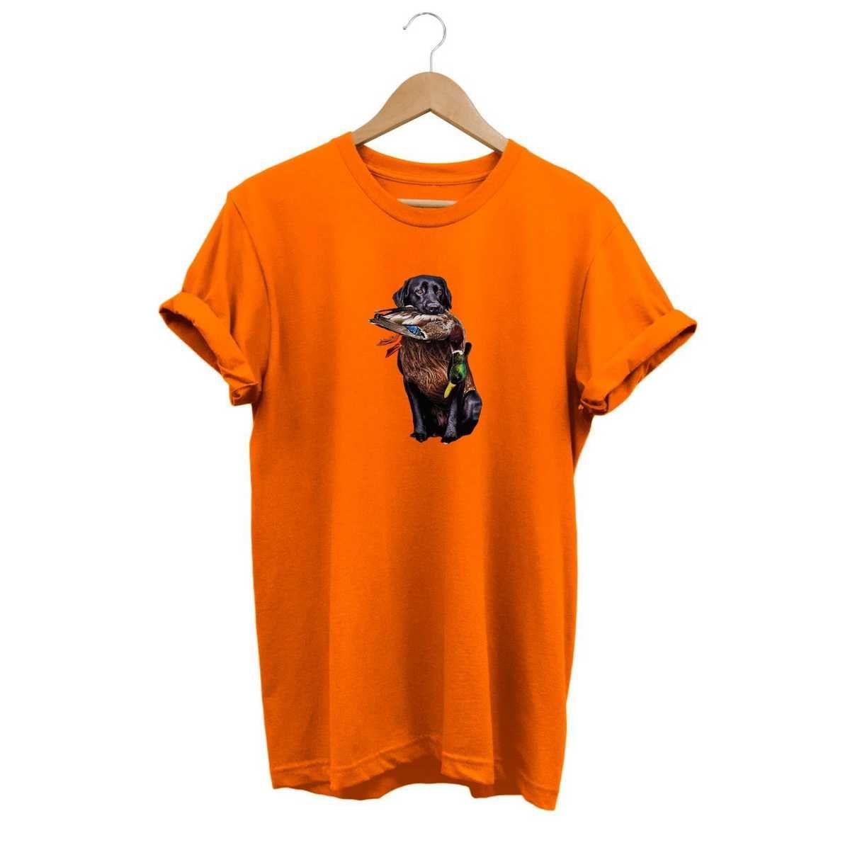 Widi Hunting Dog Baskılı T-Shirt Turuncu