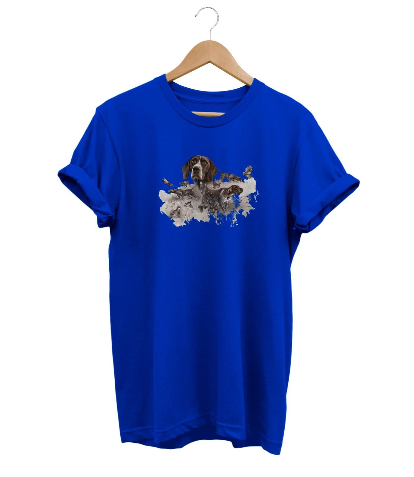 Widi Hunting Dogs Baskılı T-Shirt Mavi