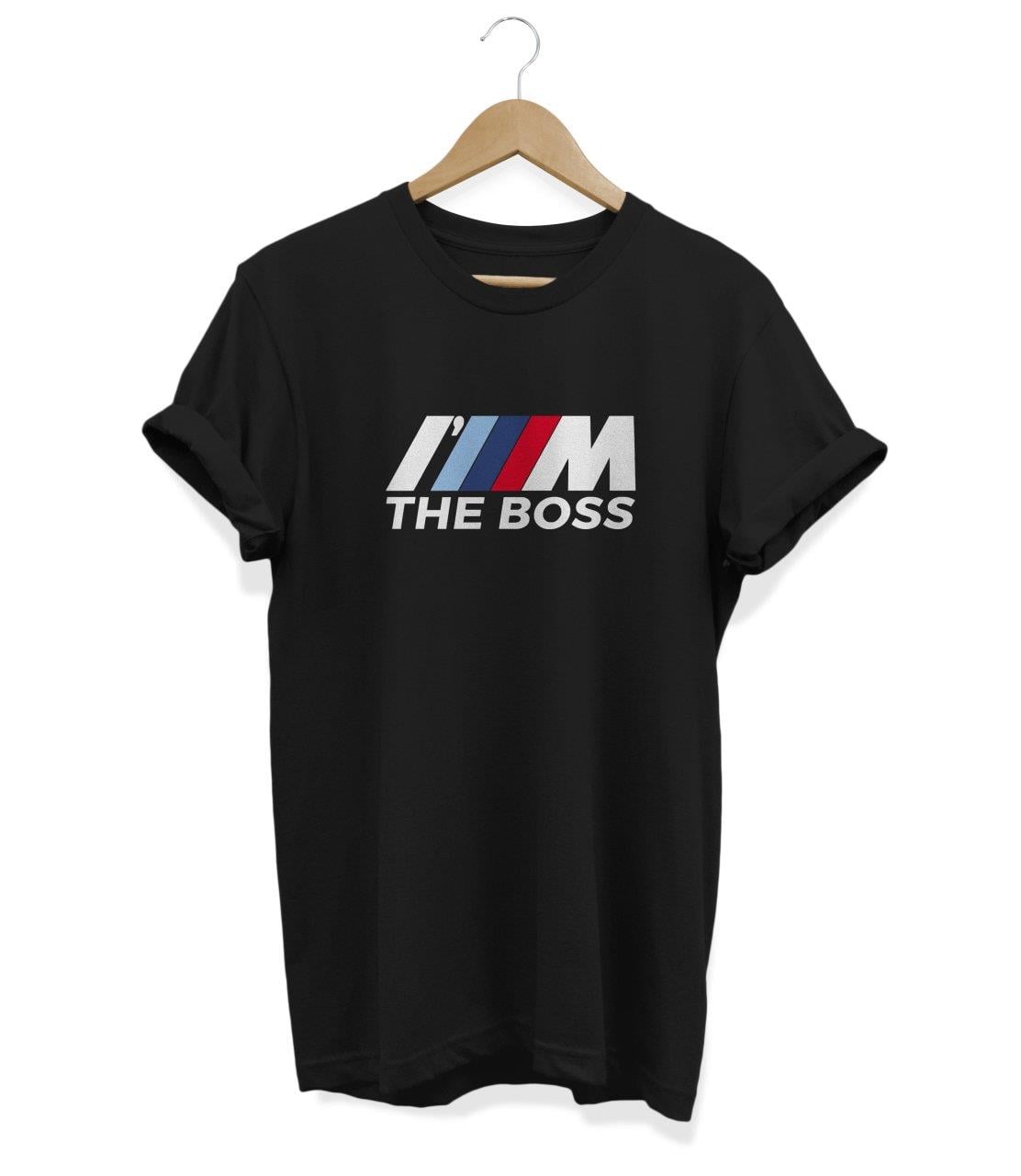 Widi İım The Boss Baskılı T_Shirt Siyah