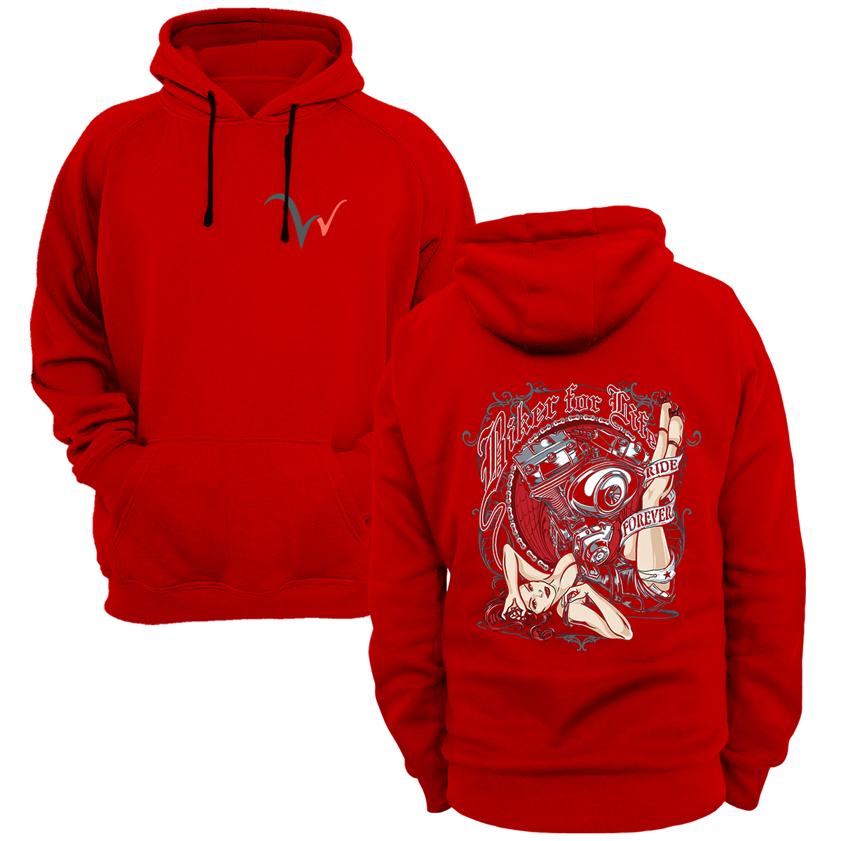 Widi Kadın Frover Baskılı Sweatshirt Kırmızı