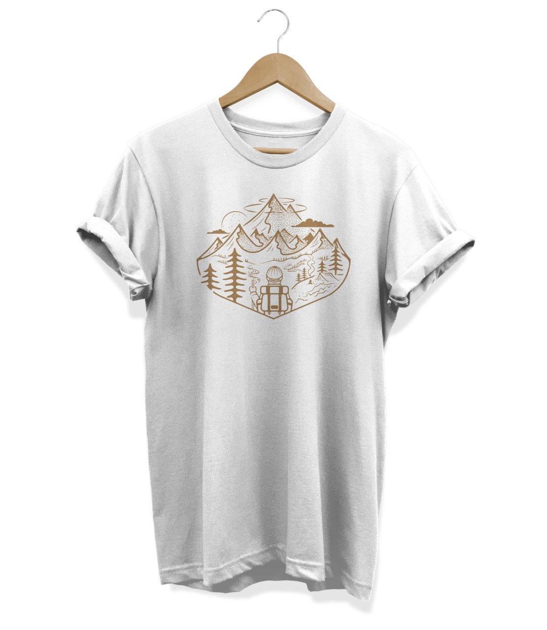 Widi Kampçı Baskılı T-Shirt Beyaz