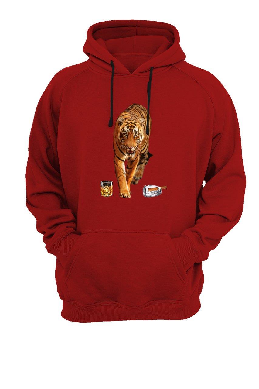 Widi Kaplan Baskılı Sweatshirt Kırmızı
