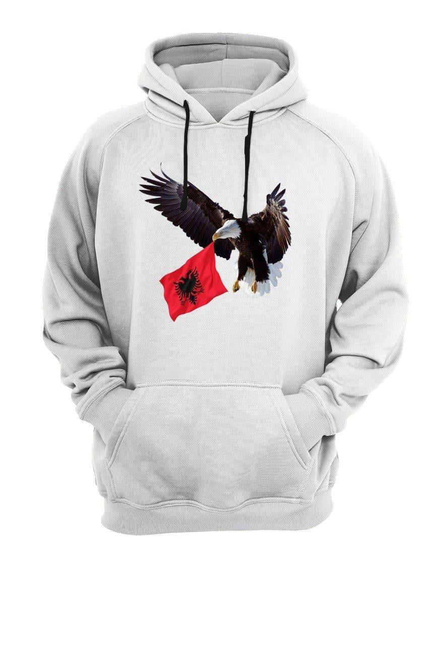 Widi Kartal Baskılı Sweatshirt Beyaz