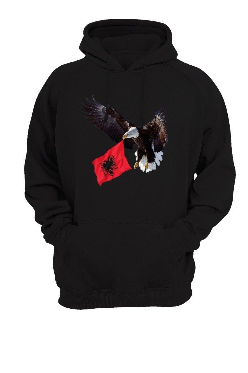 Widi Kartal Baskılı Sweatshirt Siyah