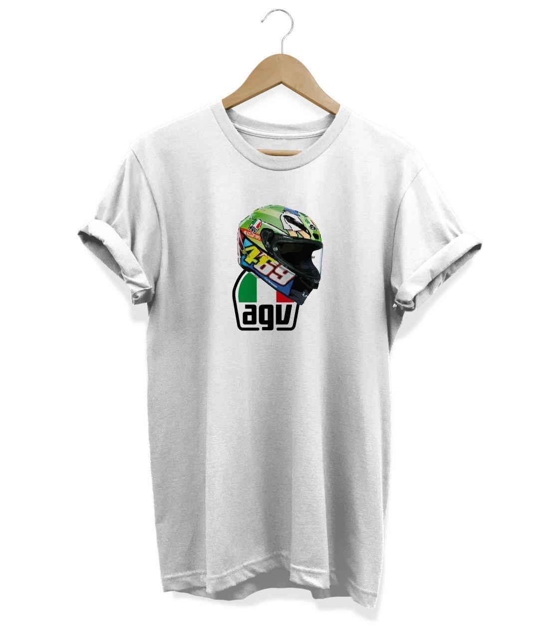 Widi Kask Baskılı T-Shirt Beyaz