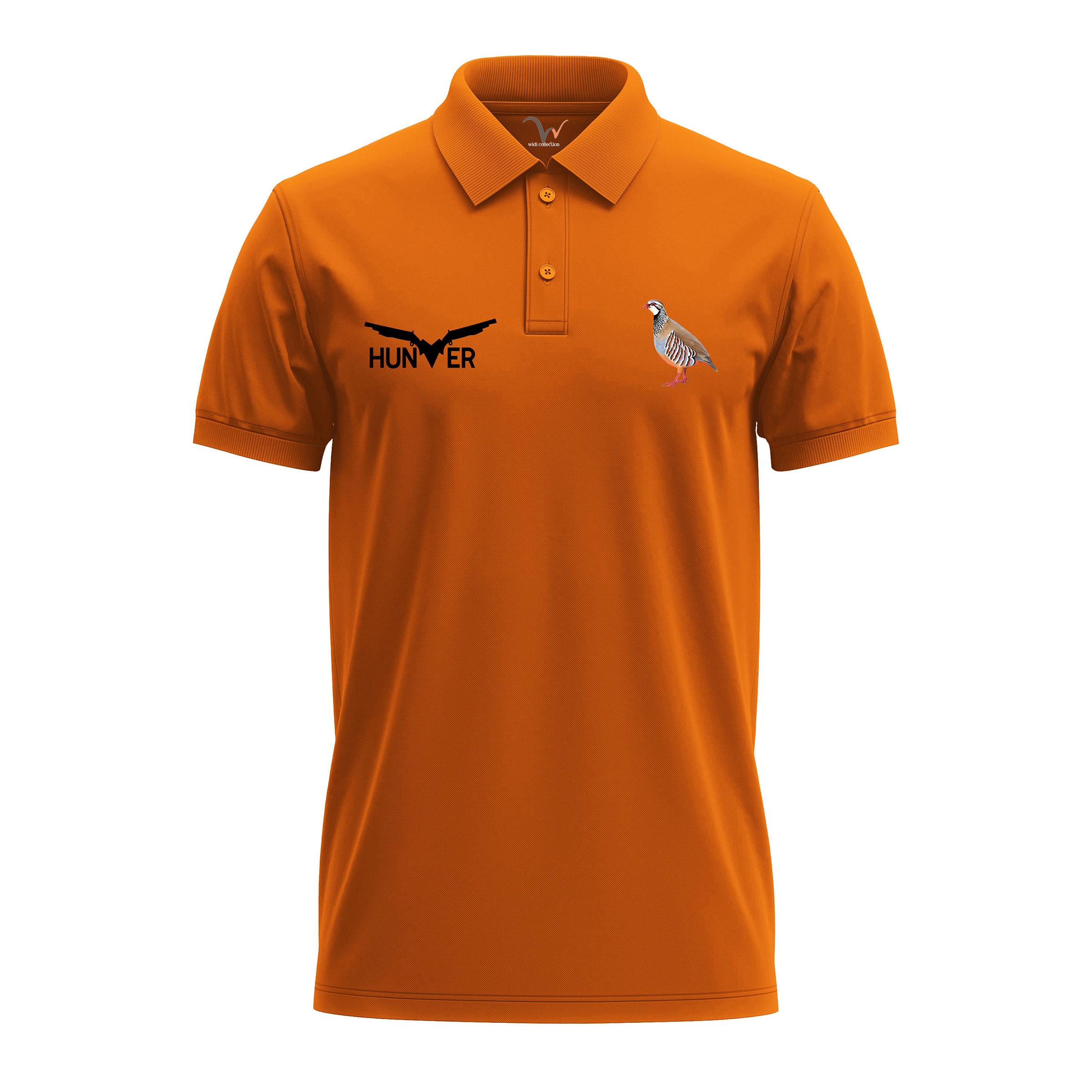 Widi Keklik Desenli Polo Yaka T-Shirt Turuncu