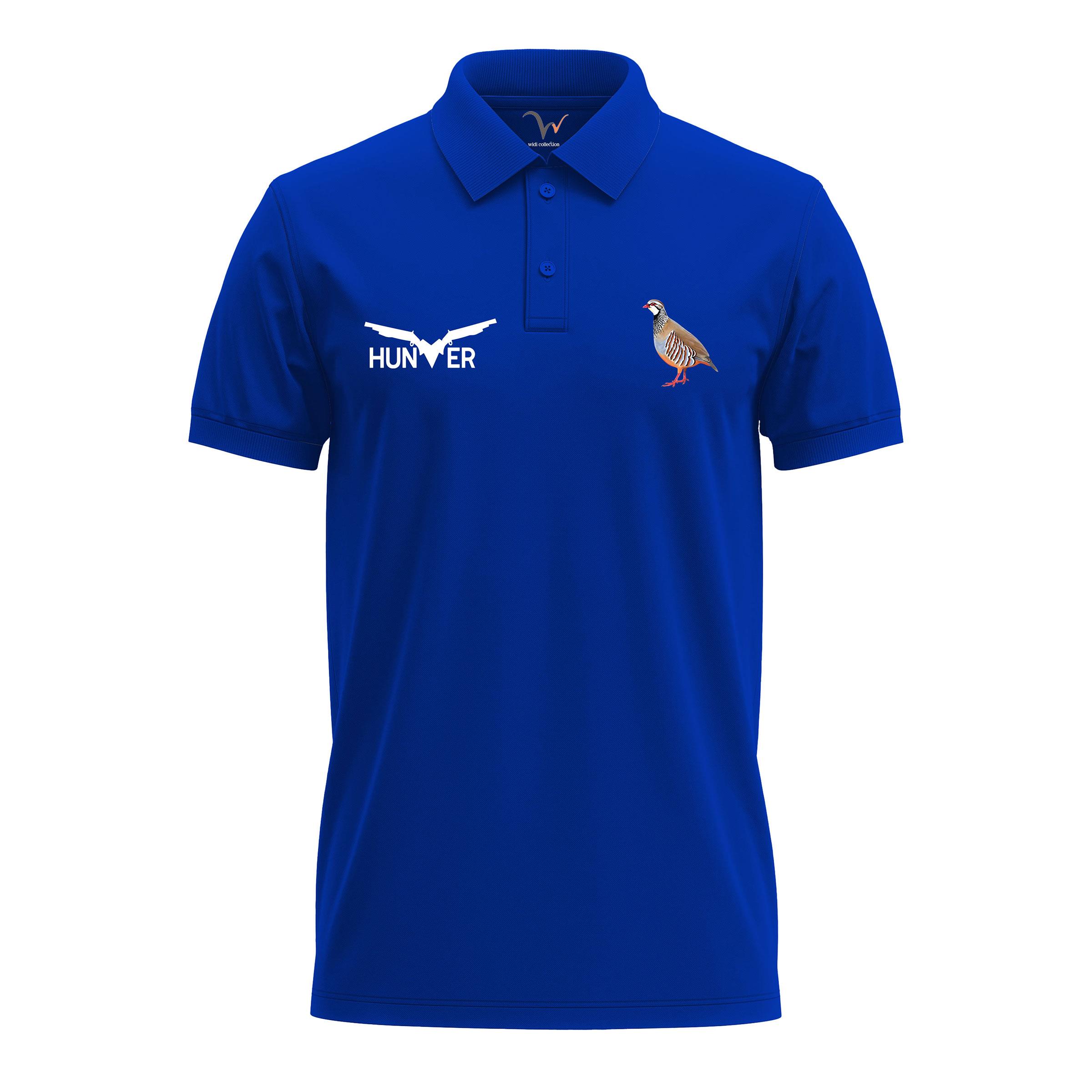 Widi Keklik Desenli Polo Yaka T-Shirt Mavi