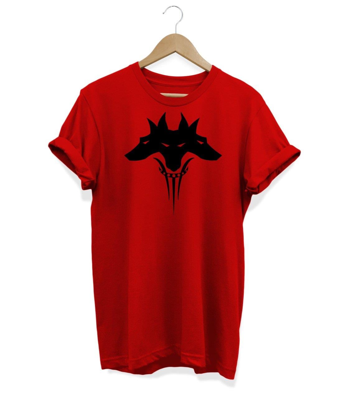 Widi Kerberos Baskılı T-Shirt Kırmızı