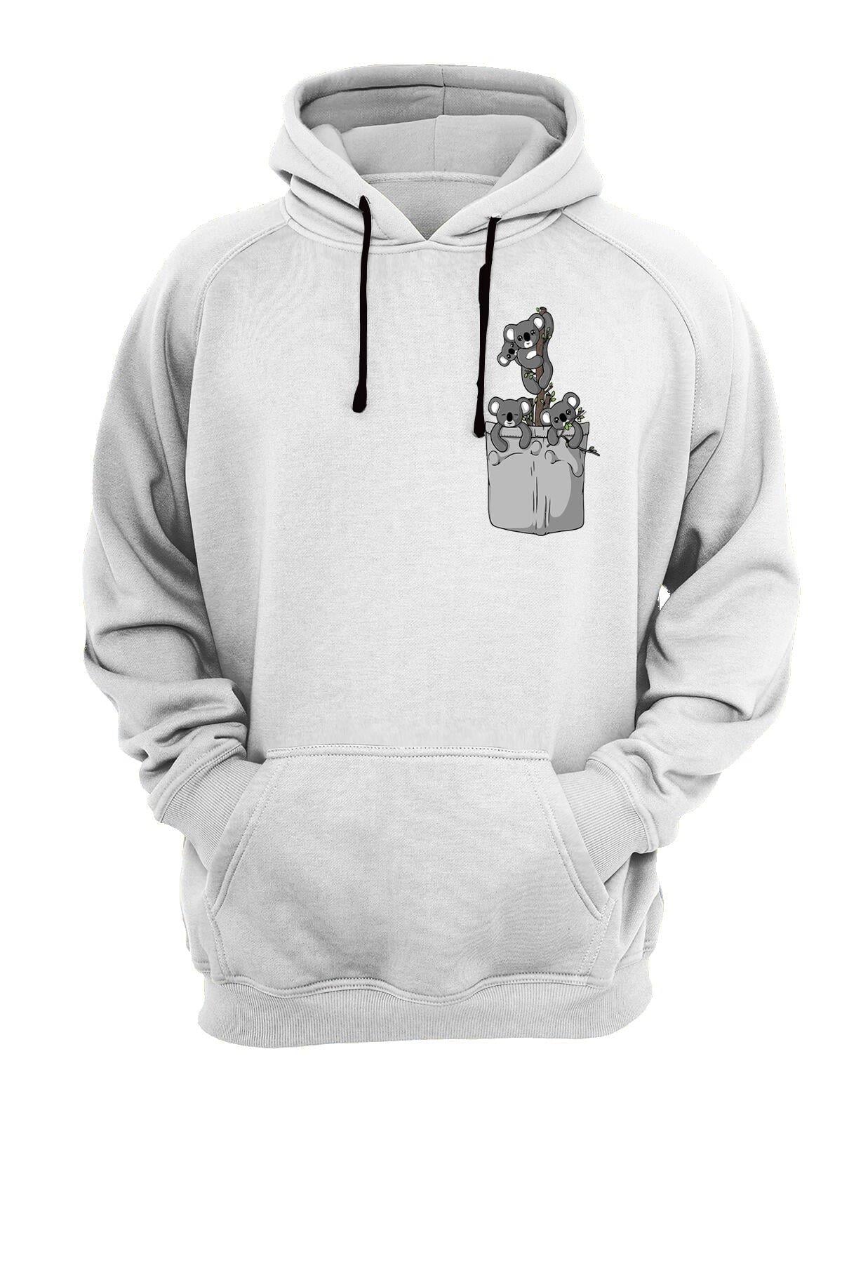 Widi Koala Baskılı Sweatshirt Beyaz