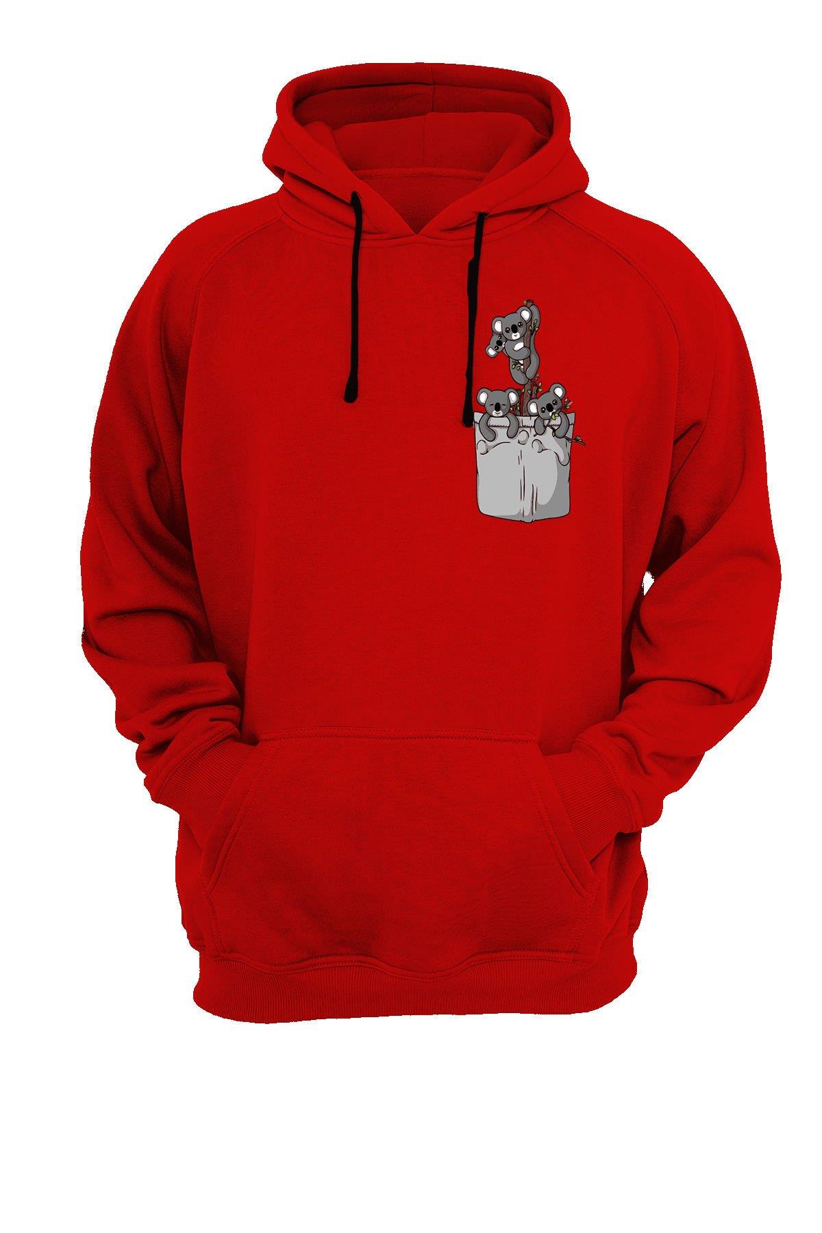 Widi Koala Baskılı Sweatshirt Kırmızı