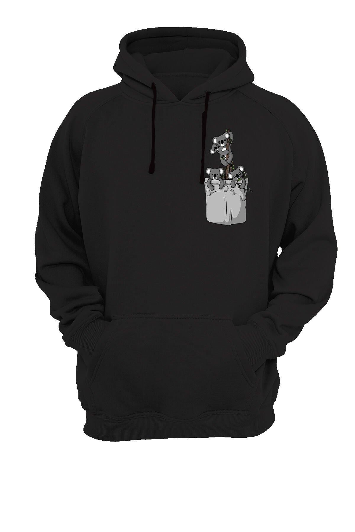 Widi Koala Baskılı Sweatshirt Siyah