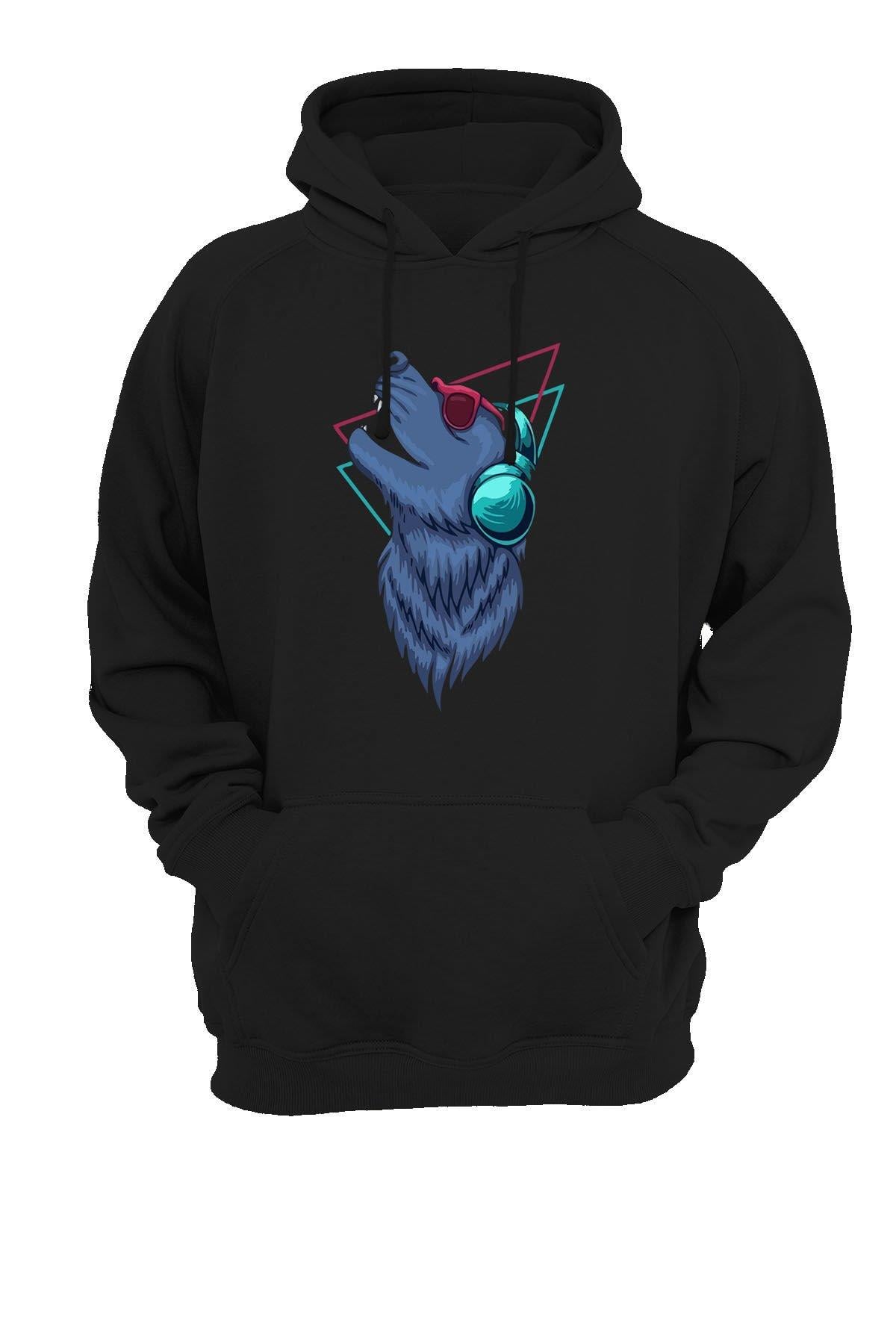 Widi Kurt Baskılı Sweatshirt Siyah