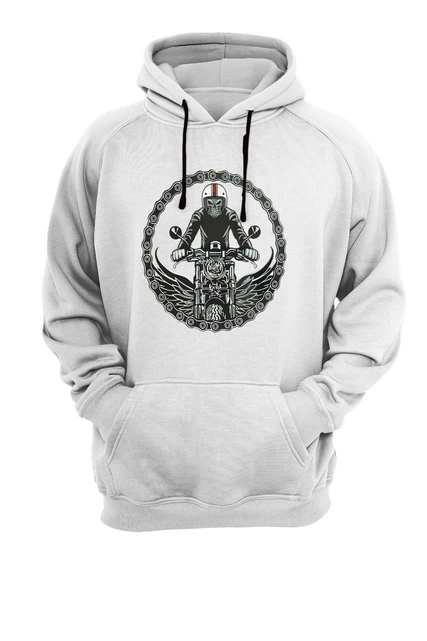 Widi Kurukafa Baskılı Sweatshirt Beyaz