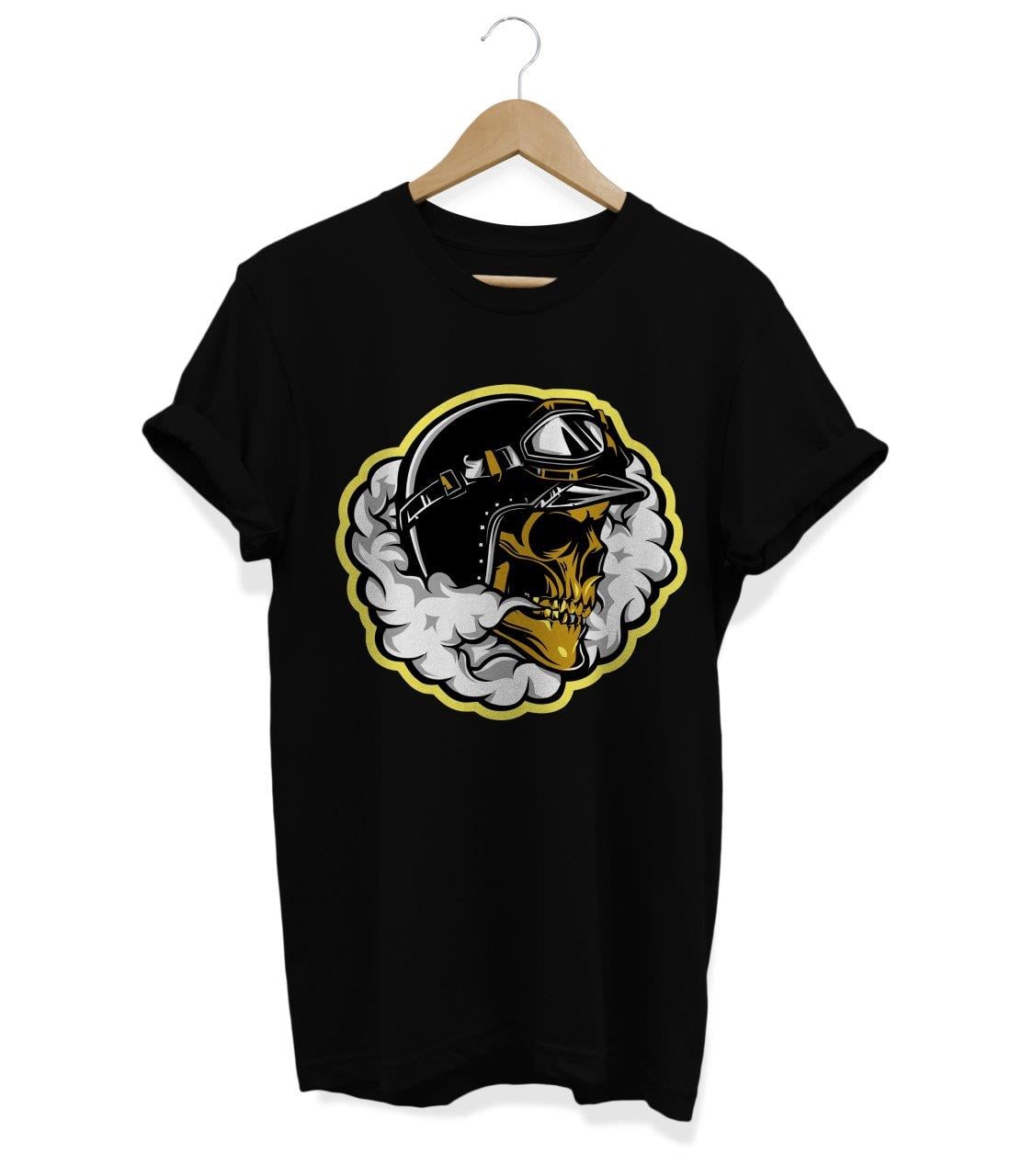 Widi Kurukafa Baskılı T_Shirt Siyah