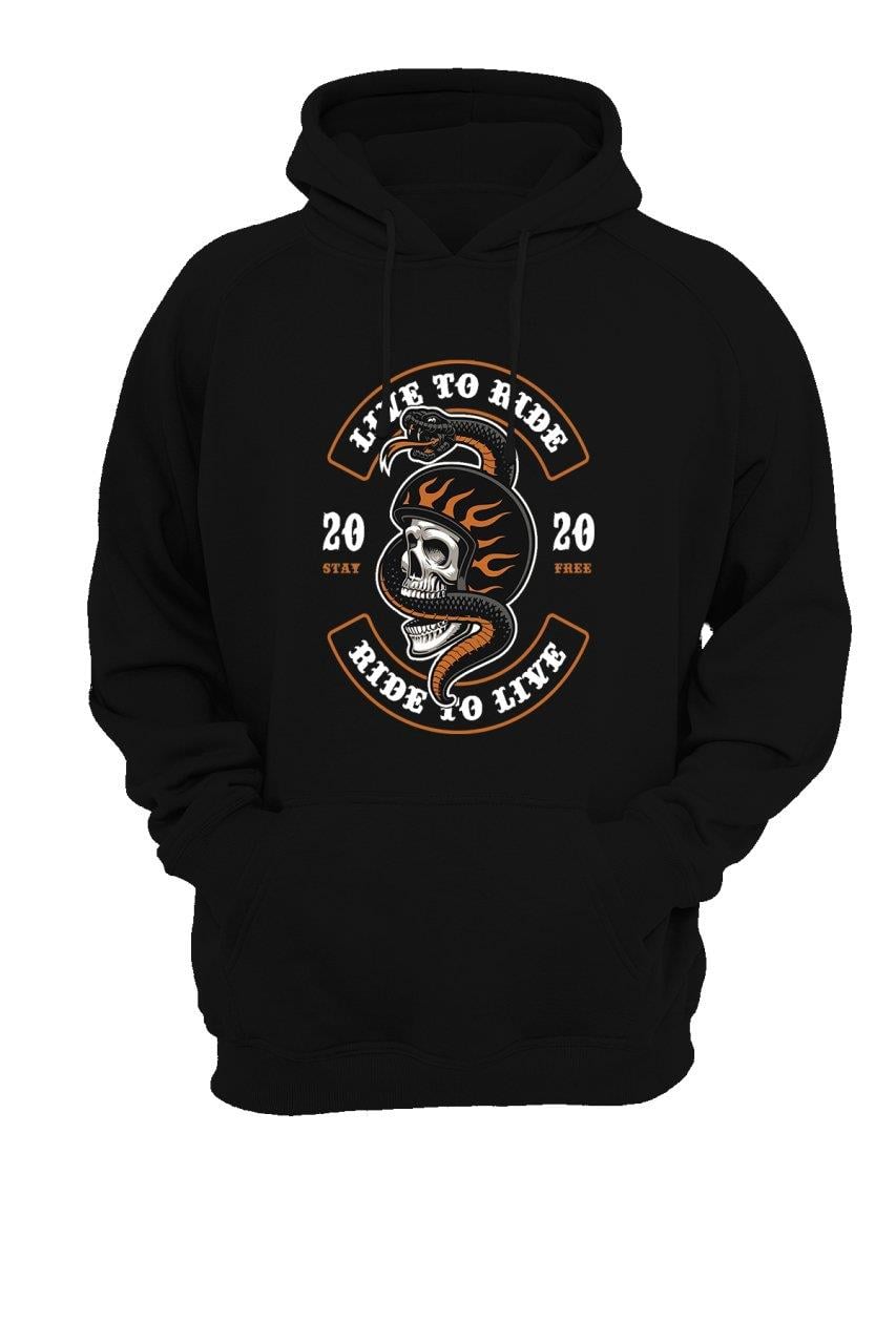 Widi Live To Ride Baskılı Sweatshirt Siyah
