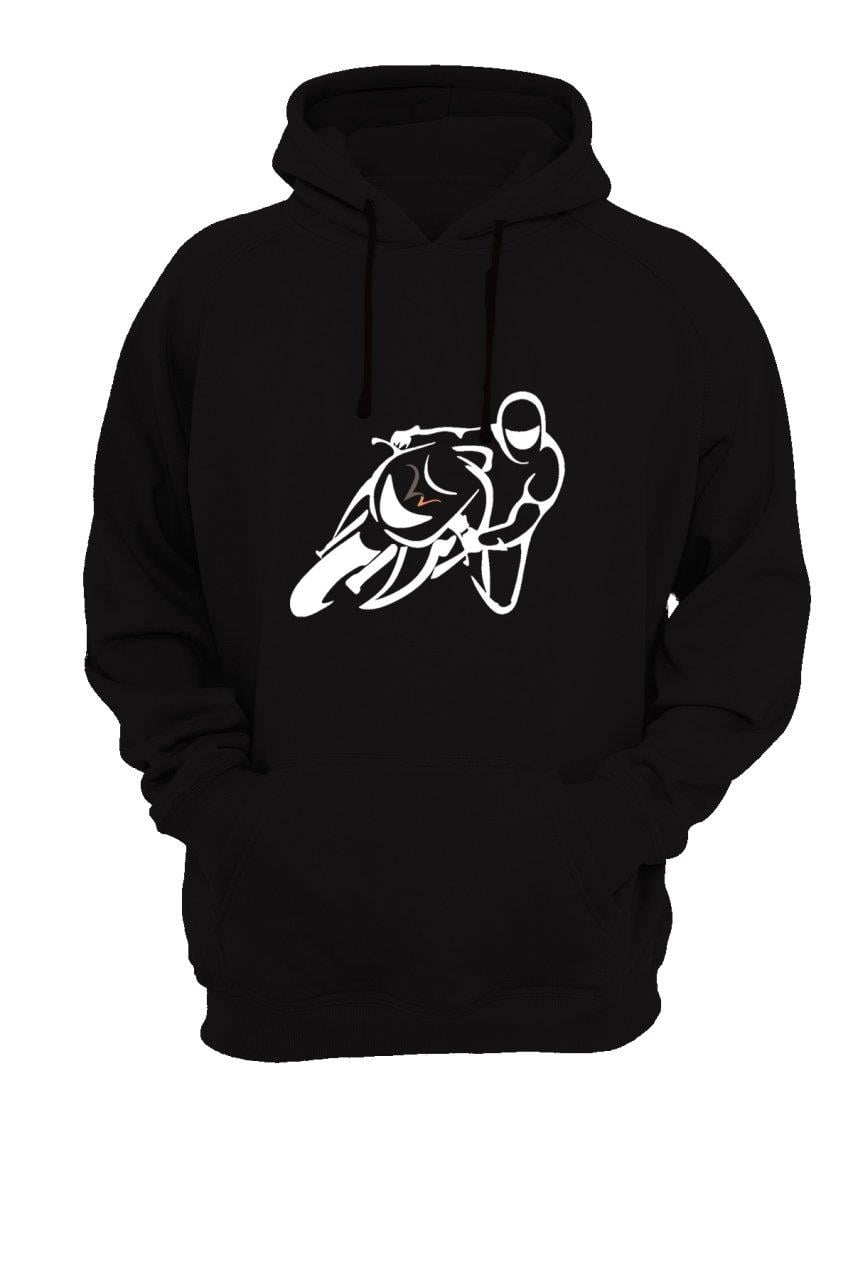 Widi Motor Baskılı Sweatshirt Siyah