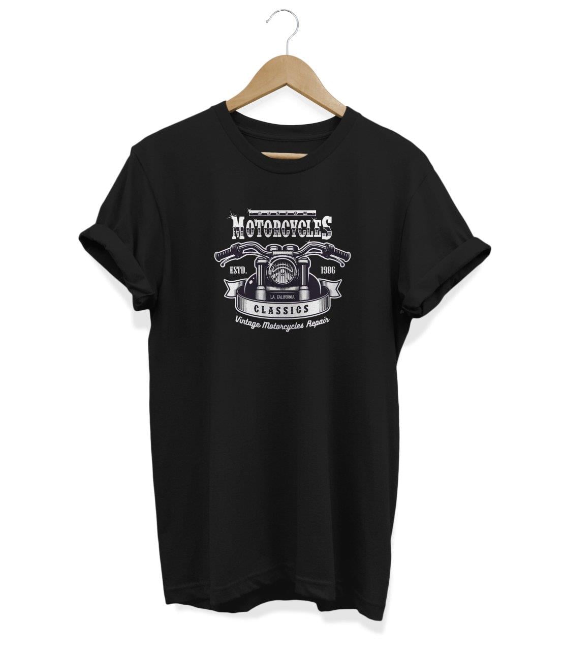 Widi Motor Cycles Baskılı T-Shirt Siyah