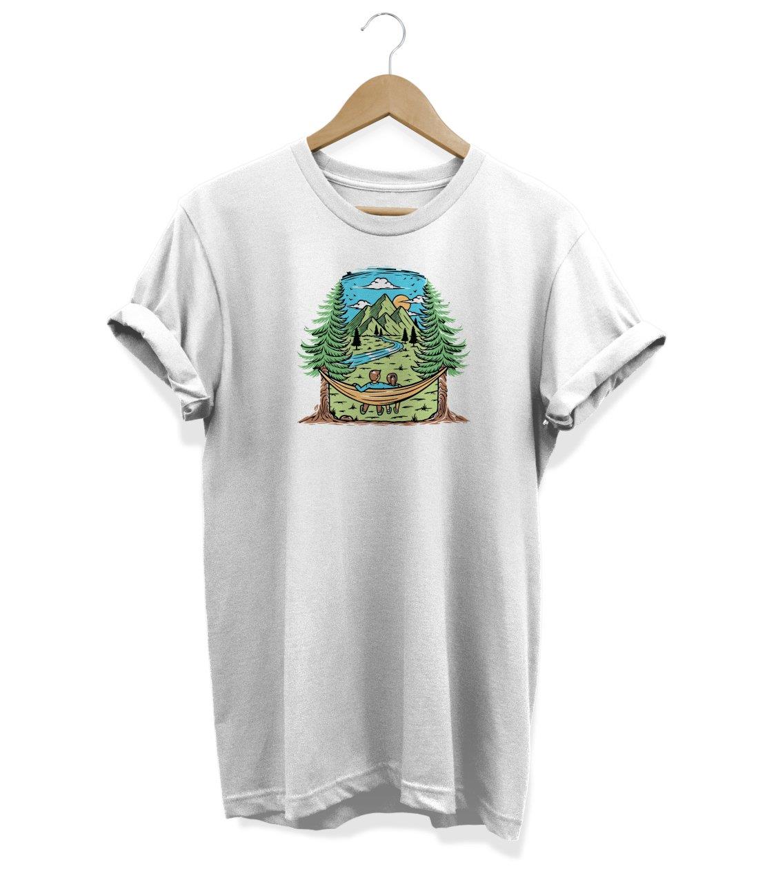 Widi Nature Couple Baskılı T-Shirt Beyaz