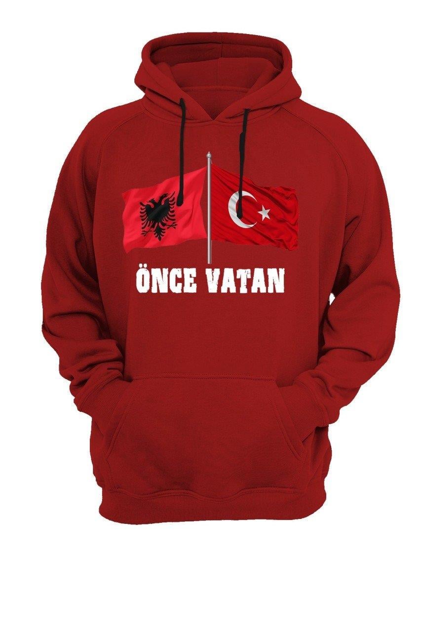 Widi Önce Vatan Baskılı Sweatshirt Kırmızı