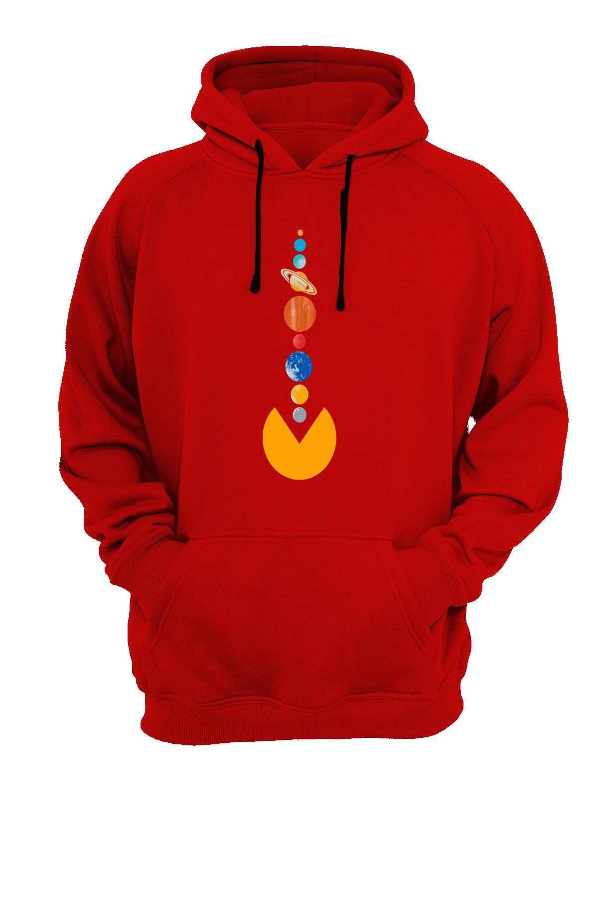 Widi Pacman Baskılı Sweatshirt Kırmızı
