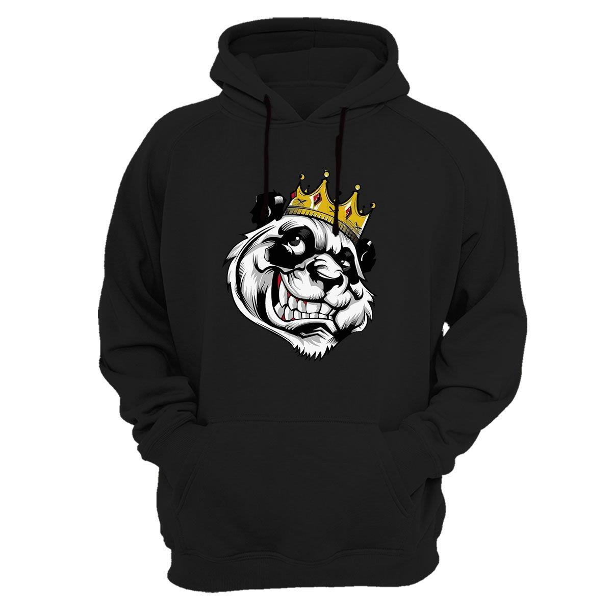 Widi Panda Baskılı Sweatshirt Siyah