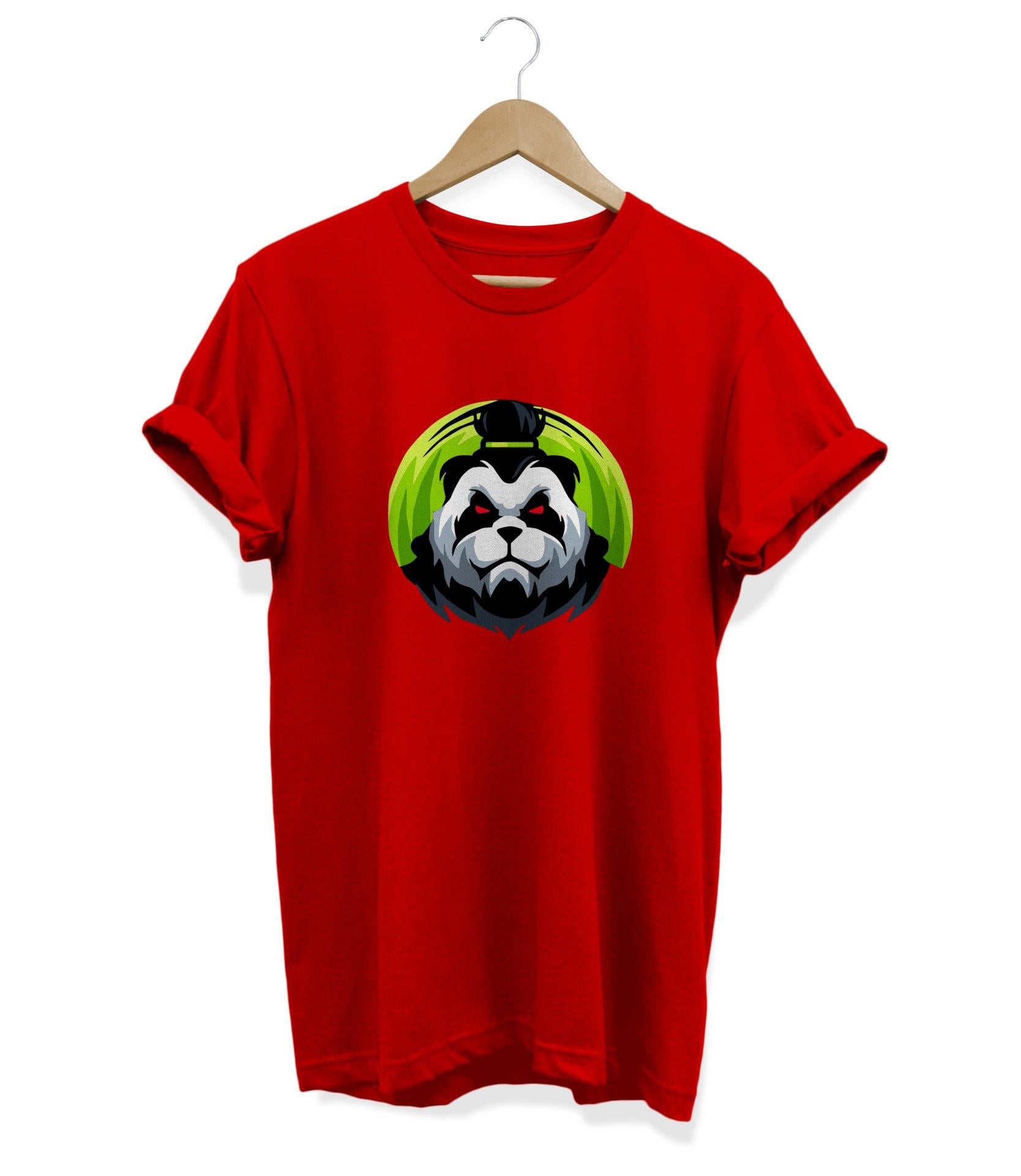 Widi Panda Baskılı T-Shirt Kırmızı