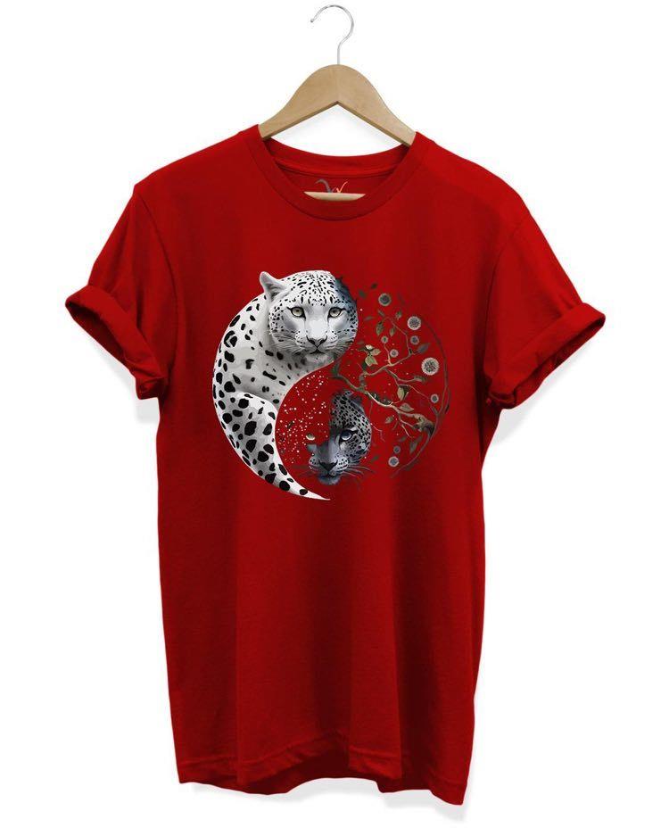 Widi Pars Baskılı T-Shirt Kırmızı