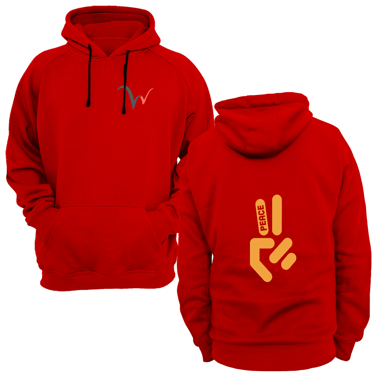 Widi Peace Baskılı Sweatshirt Kırmızı