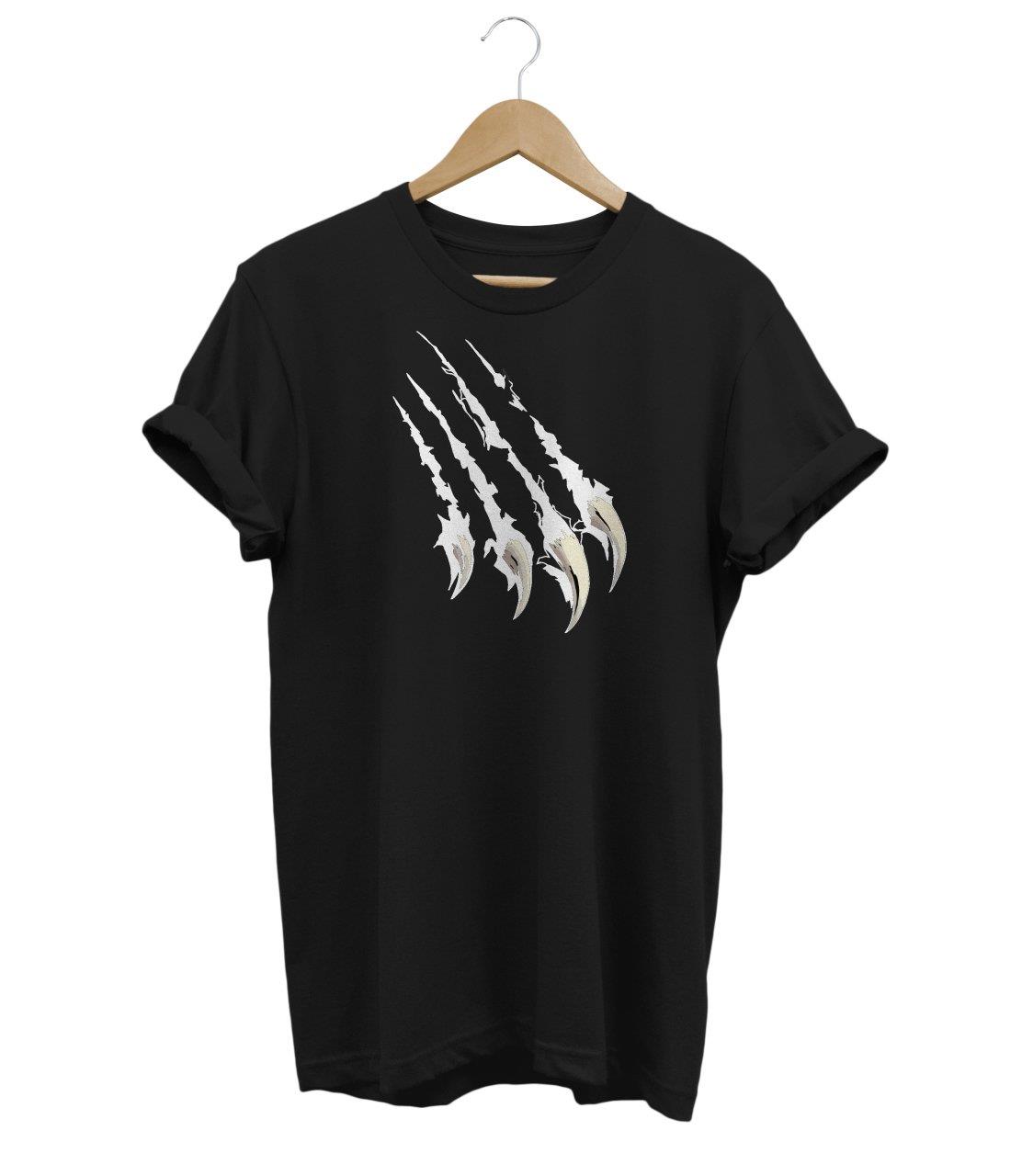 Widi Pençe Baskılı T-Shirt Siyah