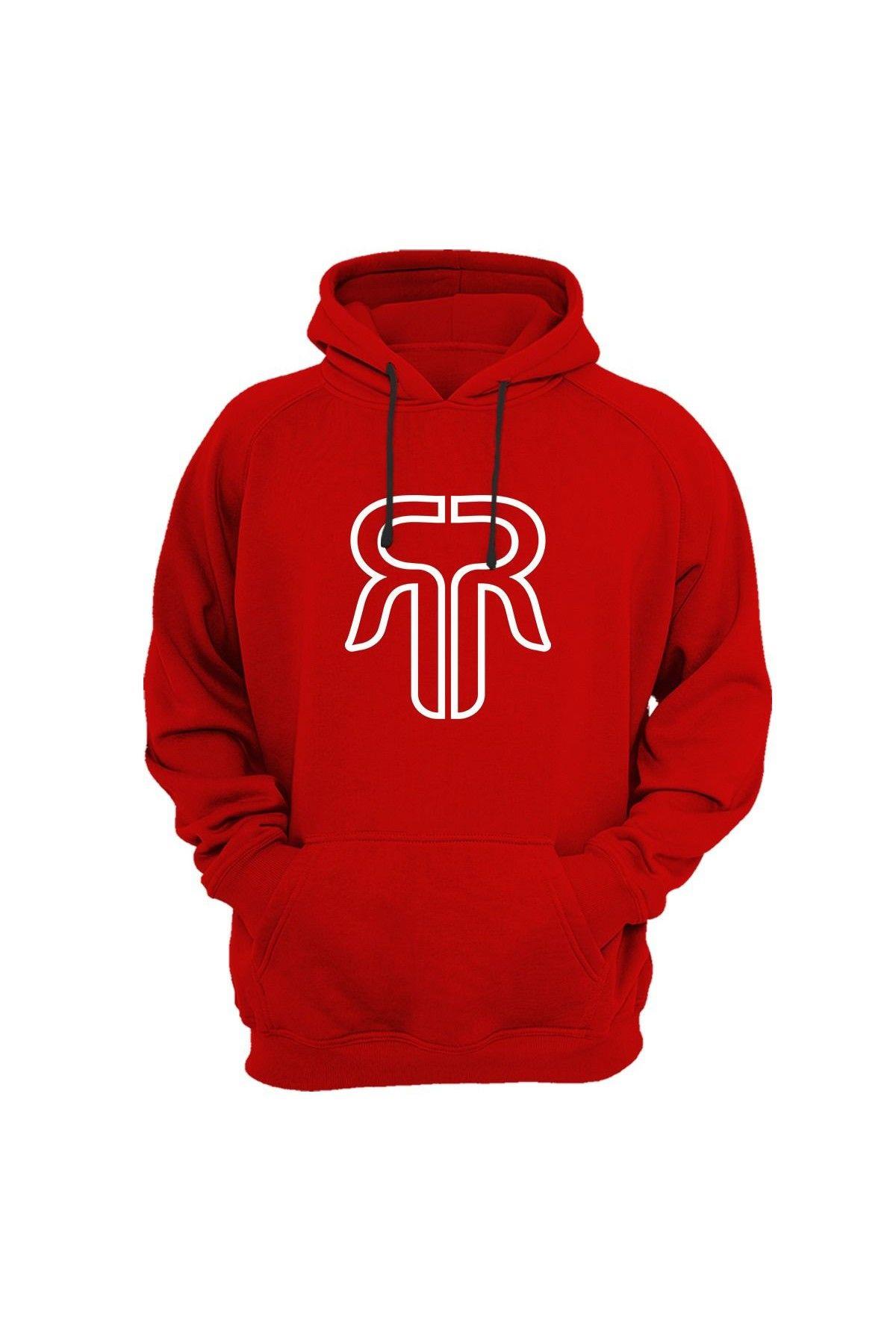 Widi Perspective - Perpektif Baskılı Sweatshirt Kırmızı