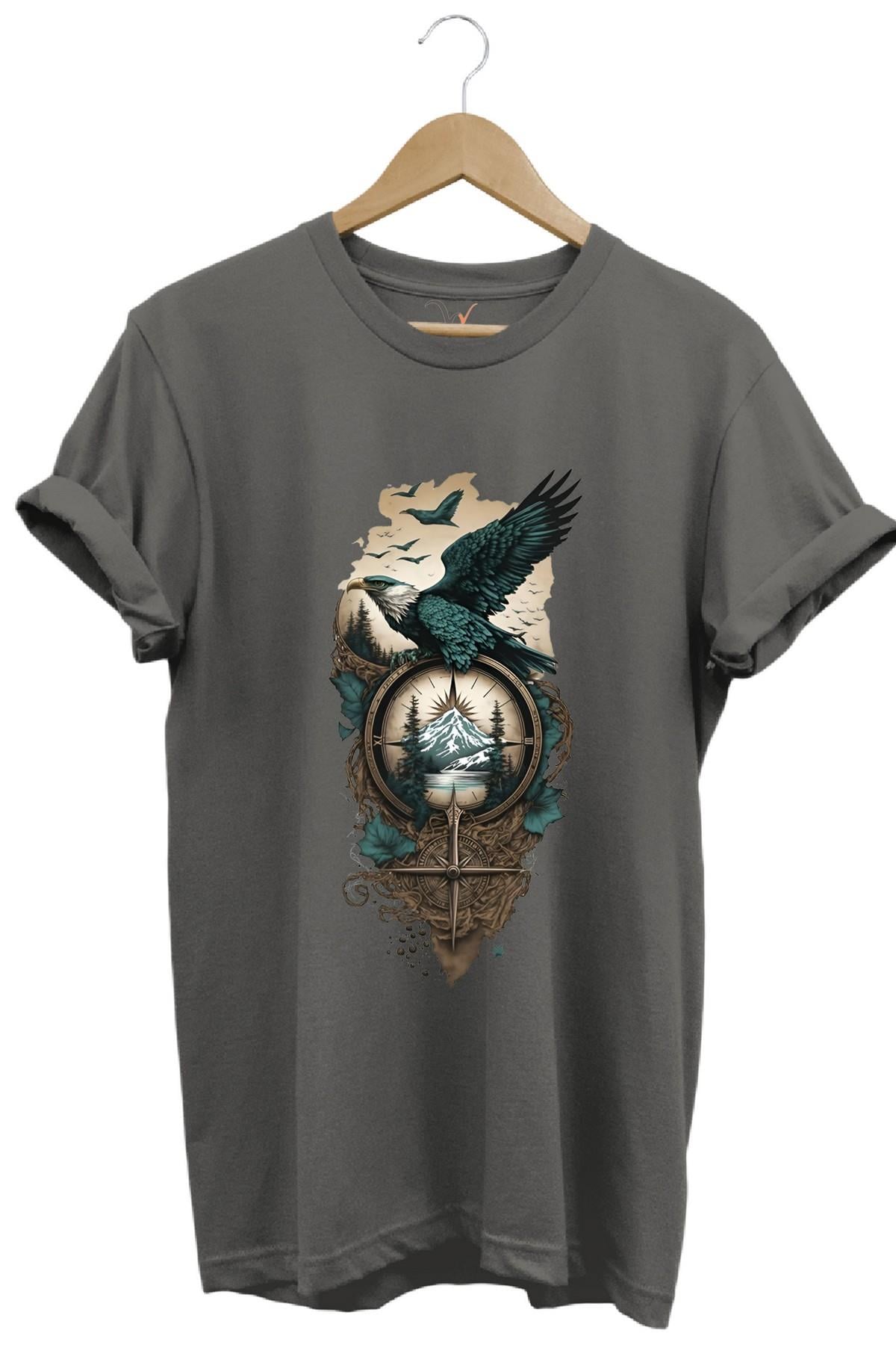 Widi Pusula Ve Kartal T-Shirt Antrasit